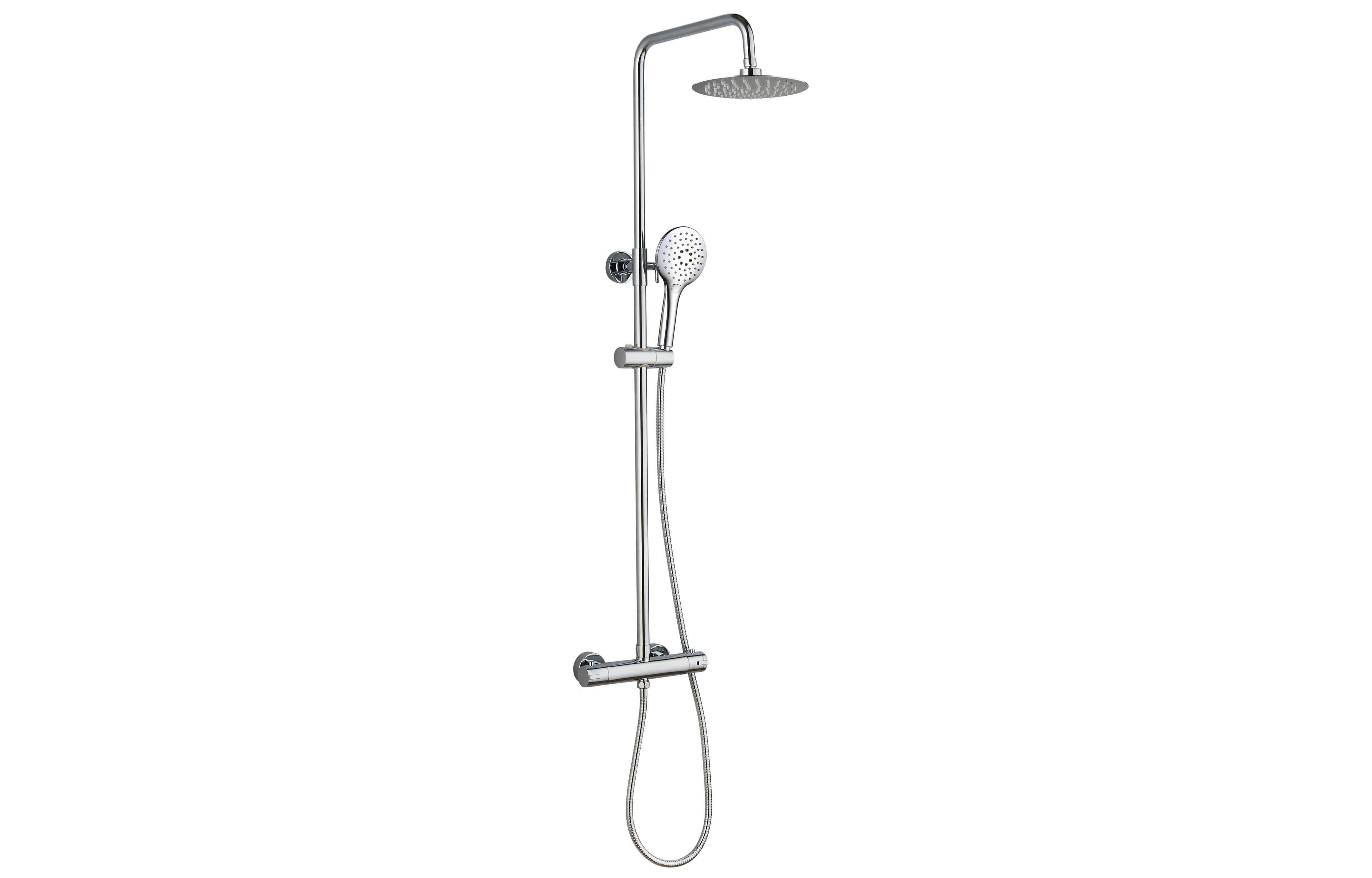 Menai Premium Round Thermostatic Overhead Shower Kit - Tailored Bathrooms