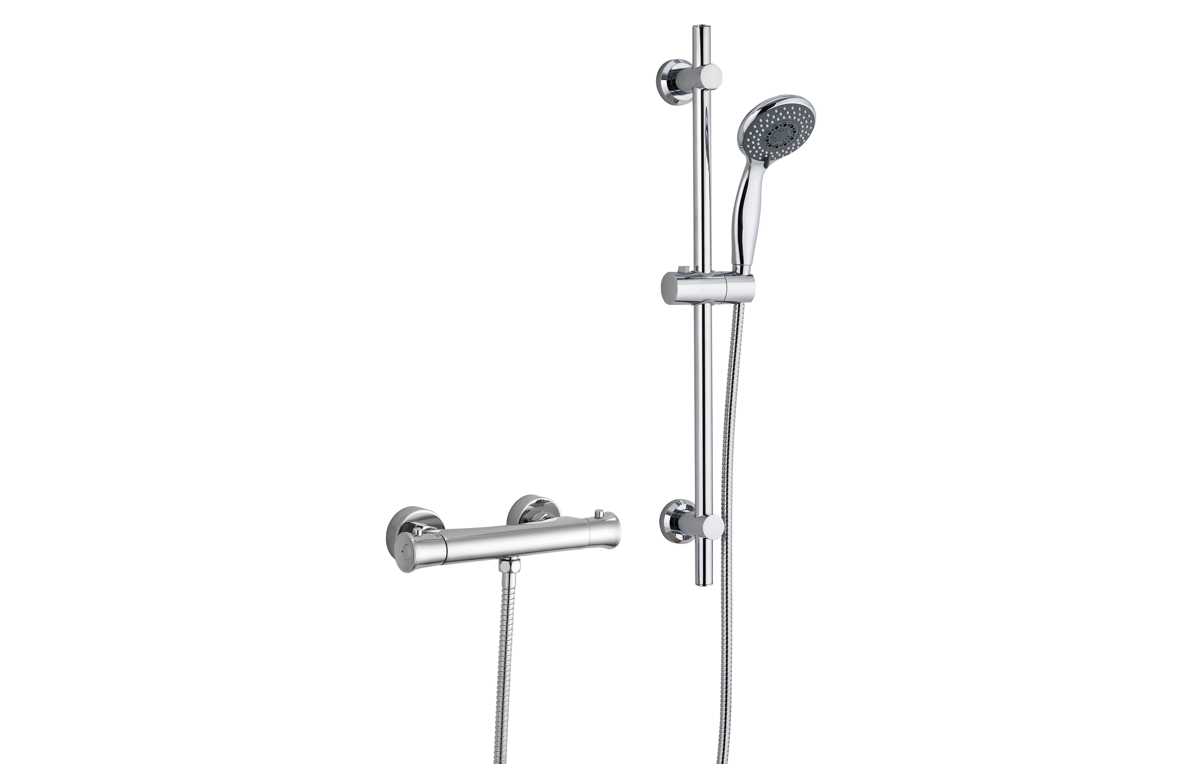 Plumb Essential Bar Valve Round Riser Kit - Tailored Bathrooms
