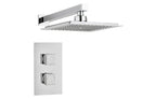 2 Handle Single Outlet Square Wall Shower Kit - Tailored Bathrooms