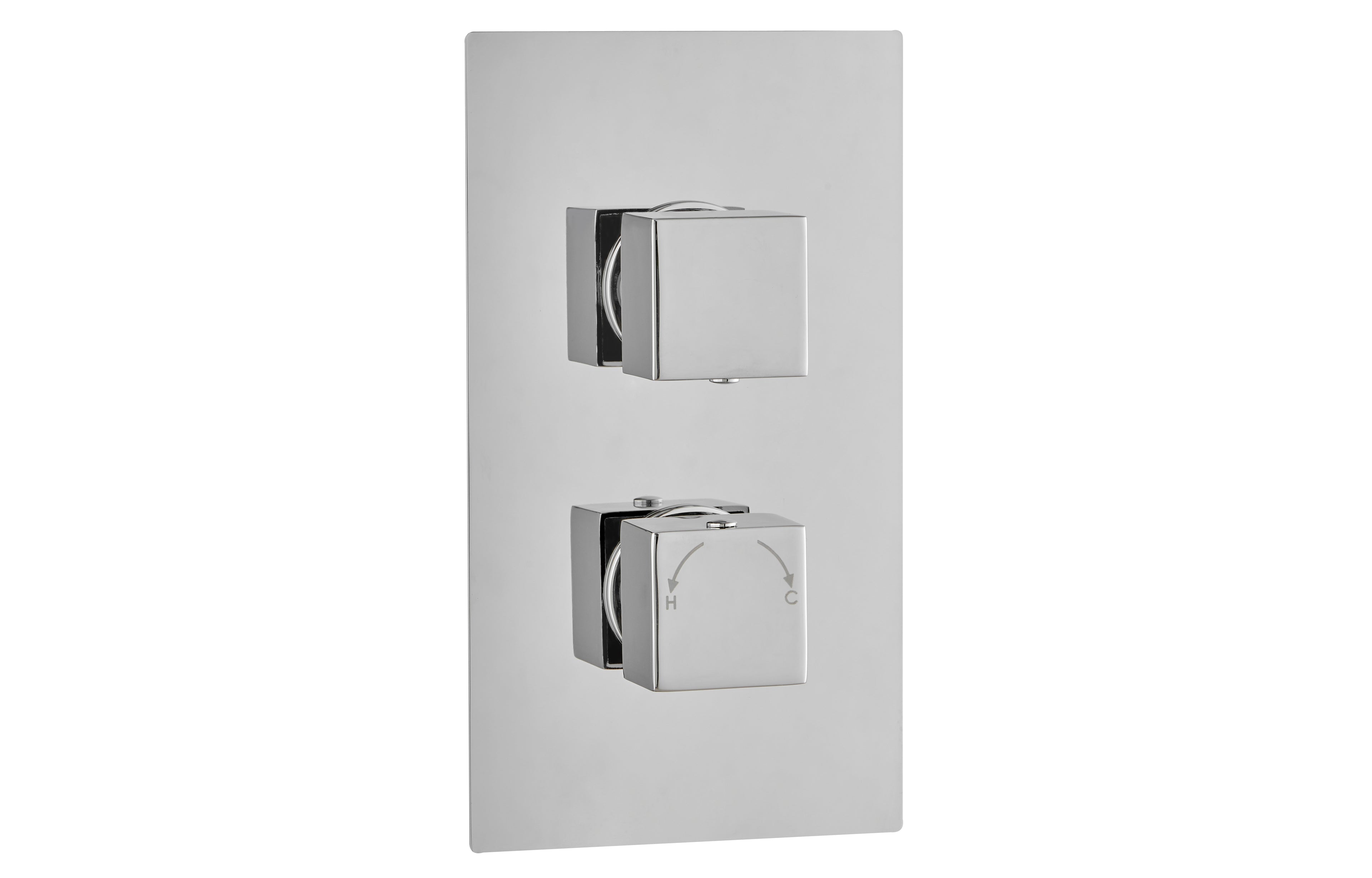 2 Handle 1 Outlet Concealed Thermostatic Shower Valves - Tailored Bathrooms
