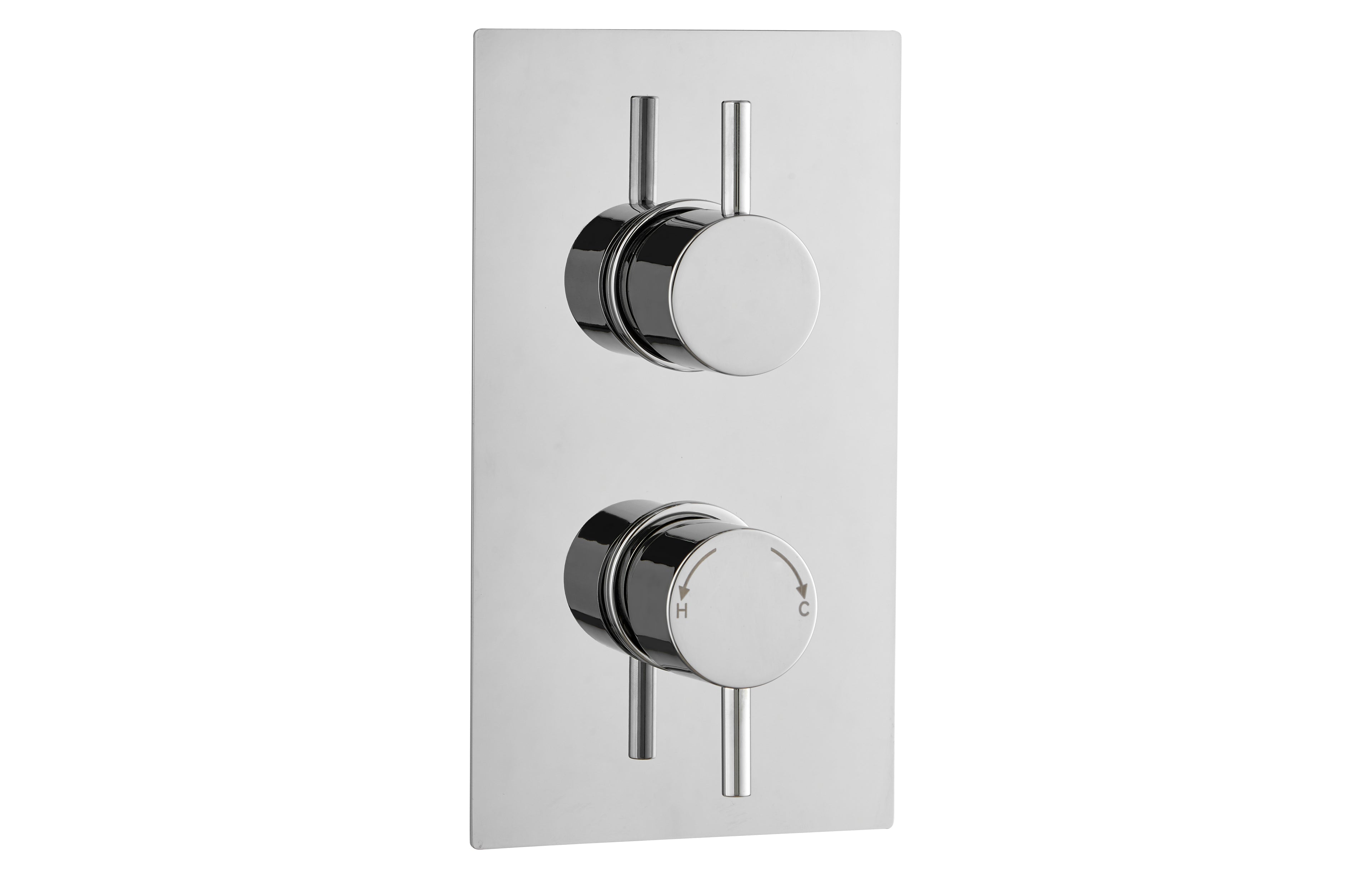 2 Handle 2 Outlet Concealed Thermostatic Shower Valves - Tailored Bathrooms