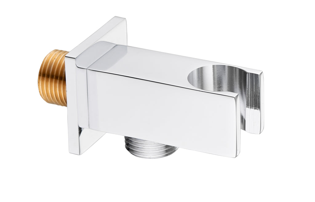 Brass Shower Wall Outlet Elbows S&R with Hand Shower Holder - Tailored Bathrooms