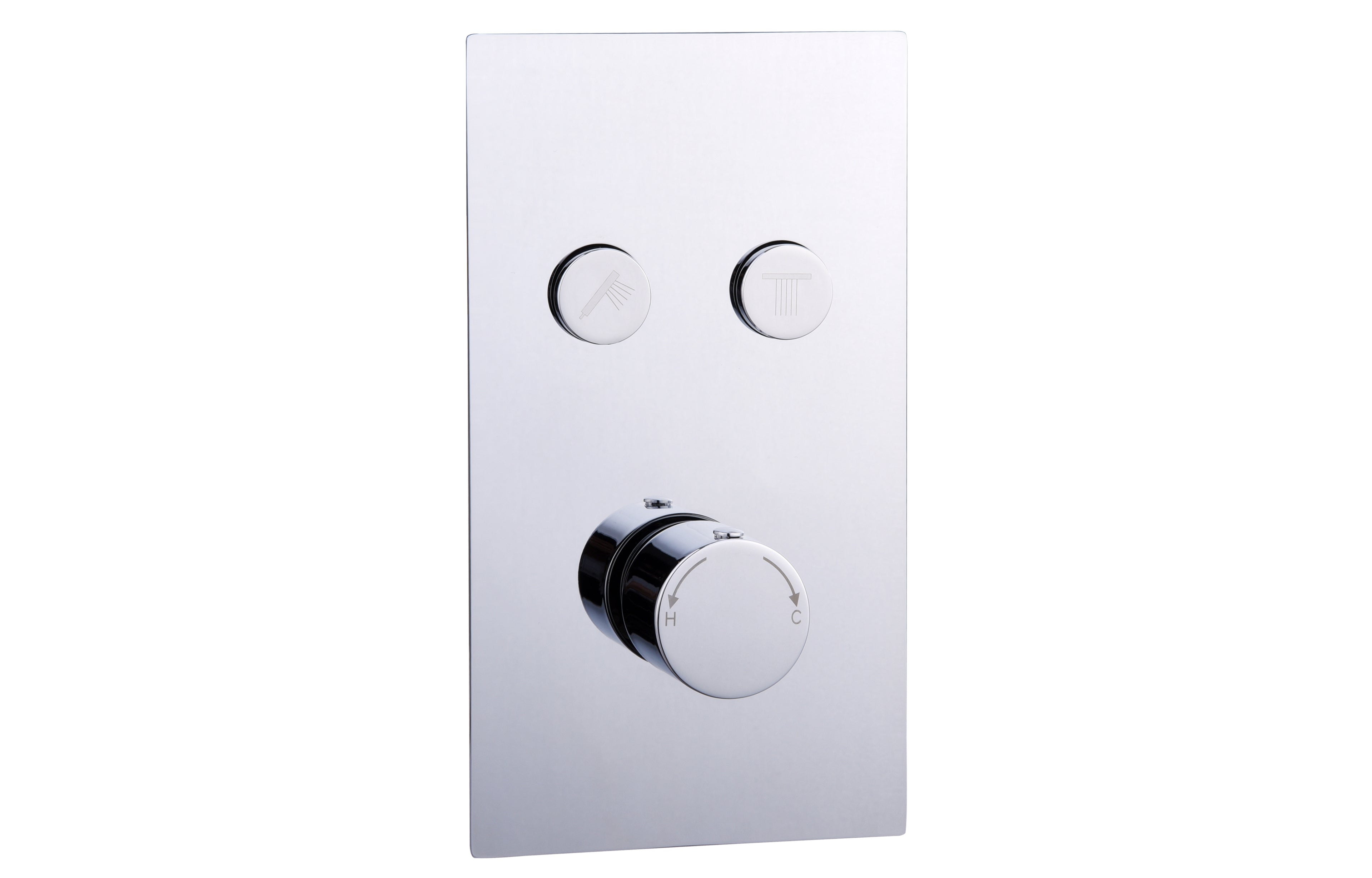 Single & Twin Outlet Concealed Thermostatic Shower Valves Chrome - Tailored Bathrooms