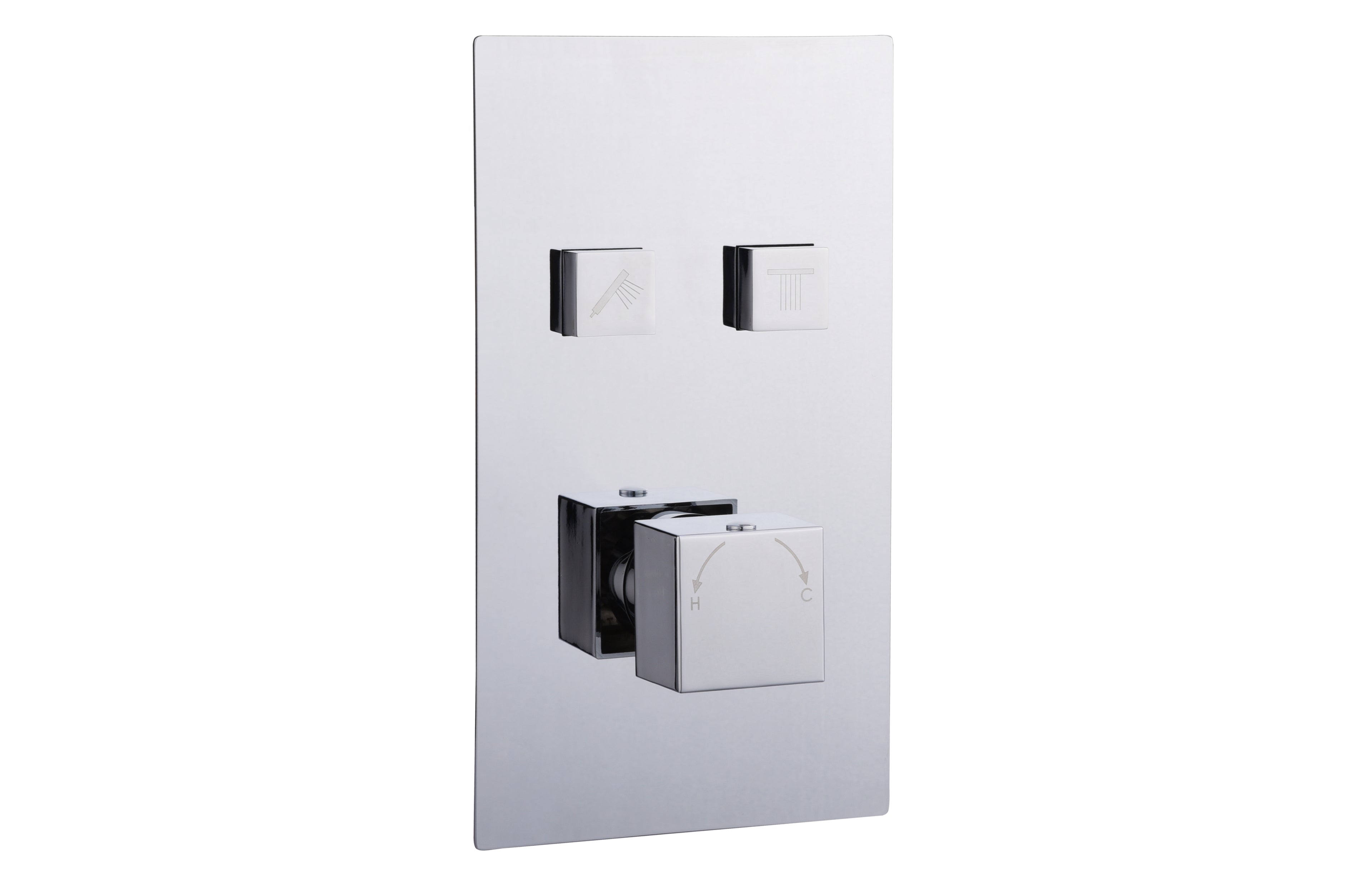 Single & Twin Outlet Concealed Thermostatic Shower Valves Chrome - Tailored Bathrooms