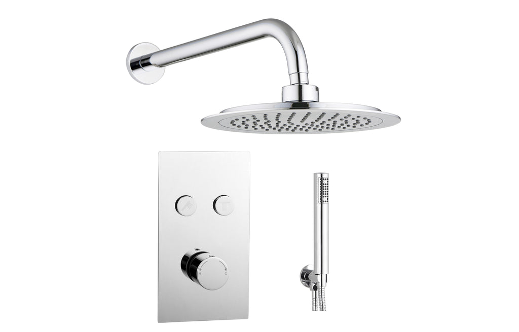 Twin Push Button Concealed Overhead Kit - Tailored Bathrooms