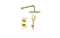 Round and square Concealed Thermostatic 2 Handle 2 Way Shower Kit - Tailored Bathrooms