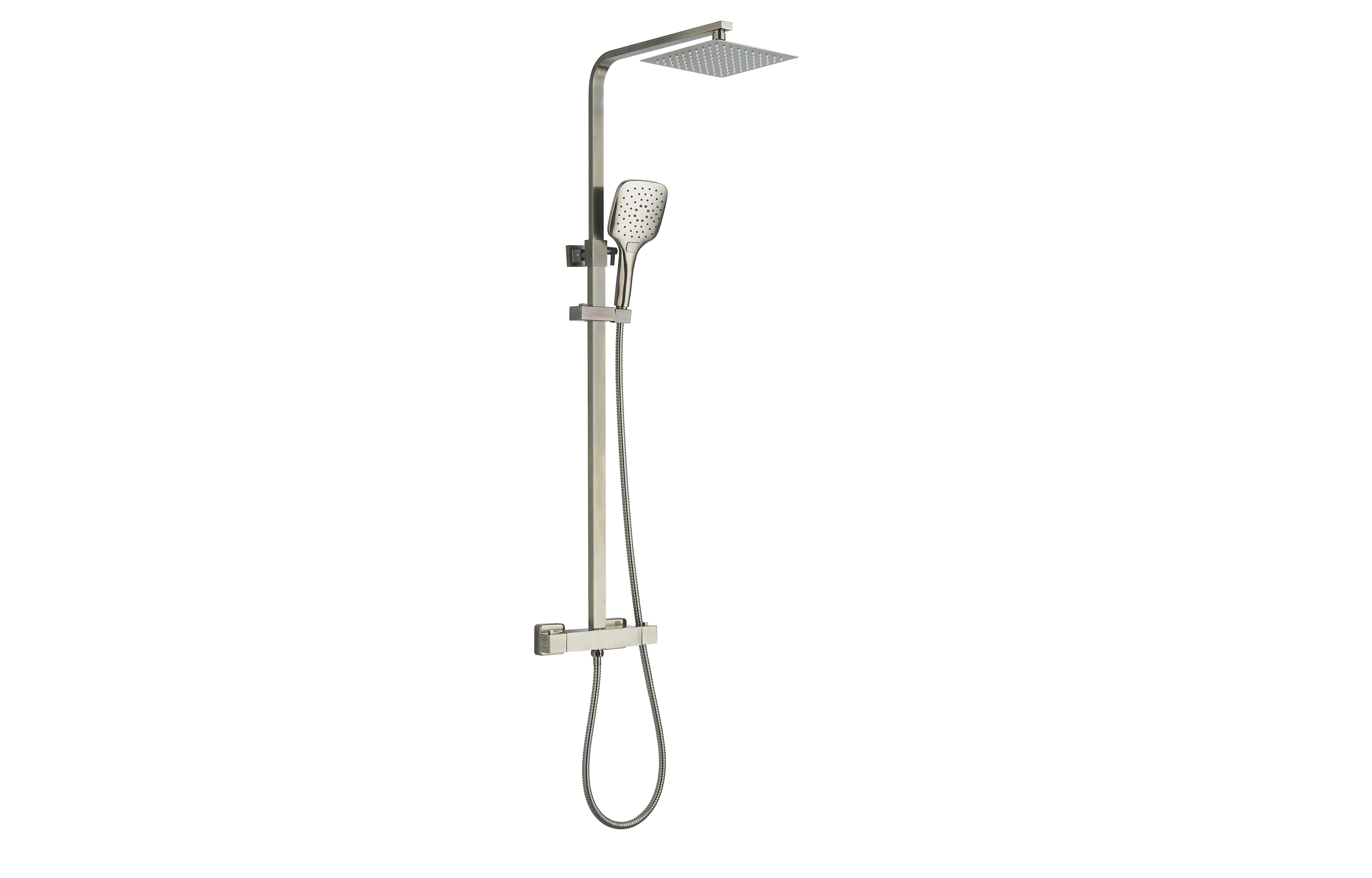 Menai Premium Square Thermostatic Overhead Shower Kit - Tailored Bathrooms