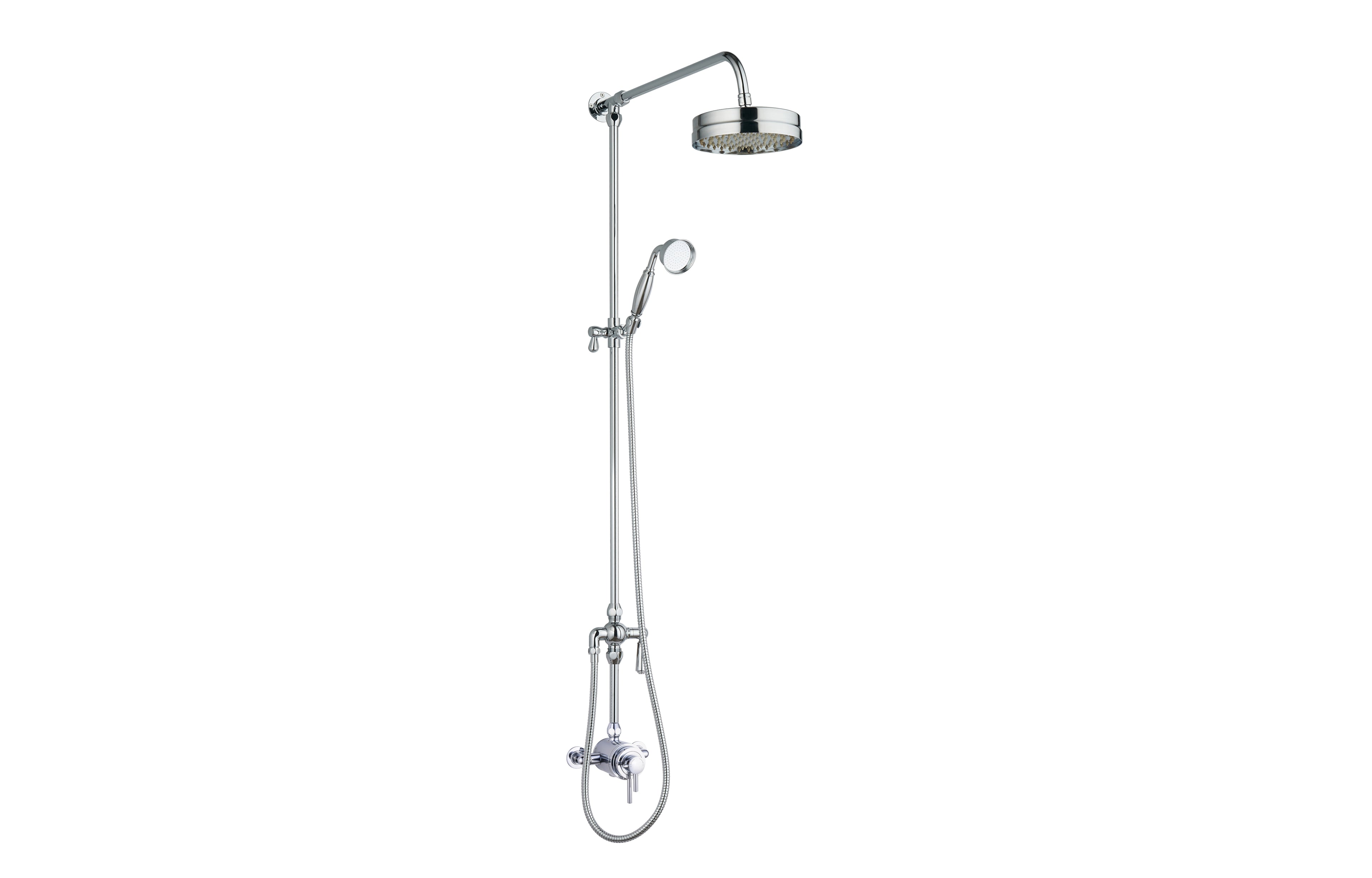Beaumaris Modern Traditional Overhead Shower Kit - Tailored Bathrooms