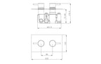 Black Concealed Thermostatic 2 Handle 2 Way Shower Kit with SS Head - Tailored Bathrooms