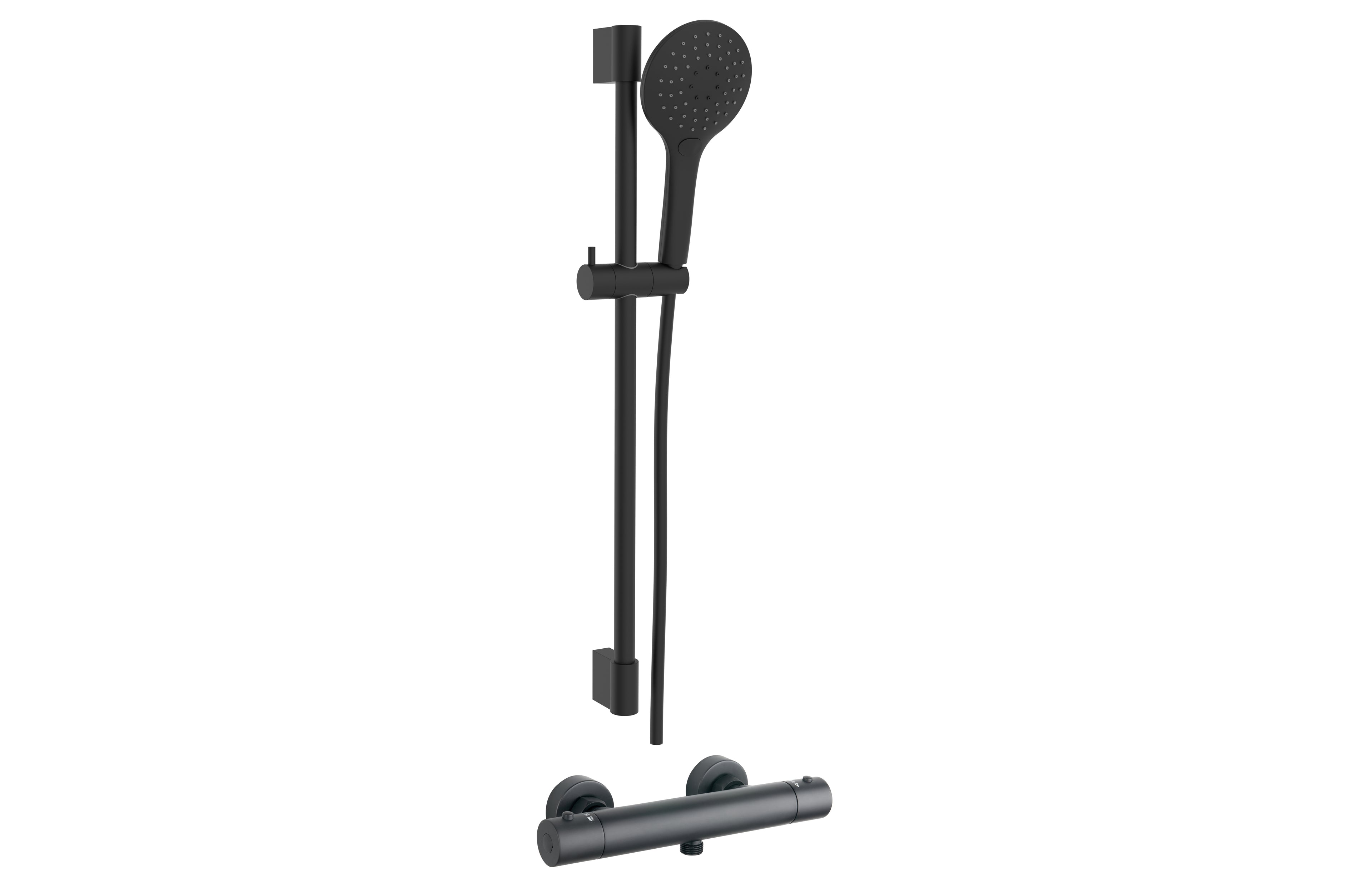 Round Thermostatic Bar Valve & 3 Mode Riser Kit - Tailored Bathrooms