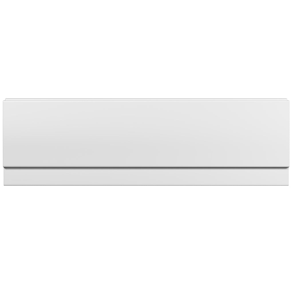 Front view of 1500mm Front Bath Panel in white finish, sleek durable design for a polished and modern bathroom look