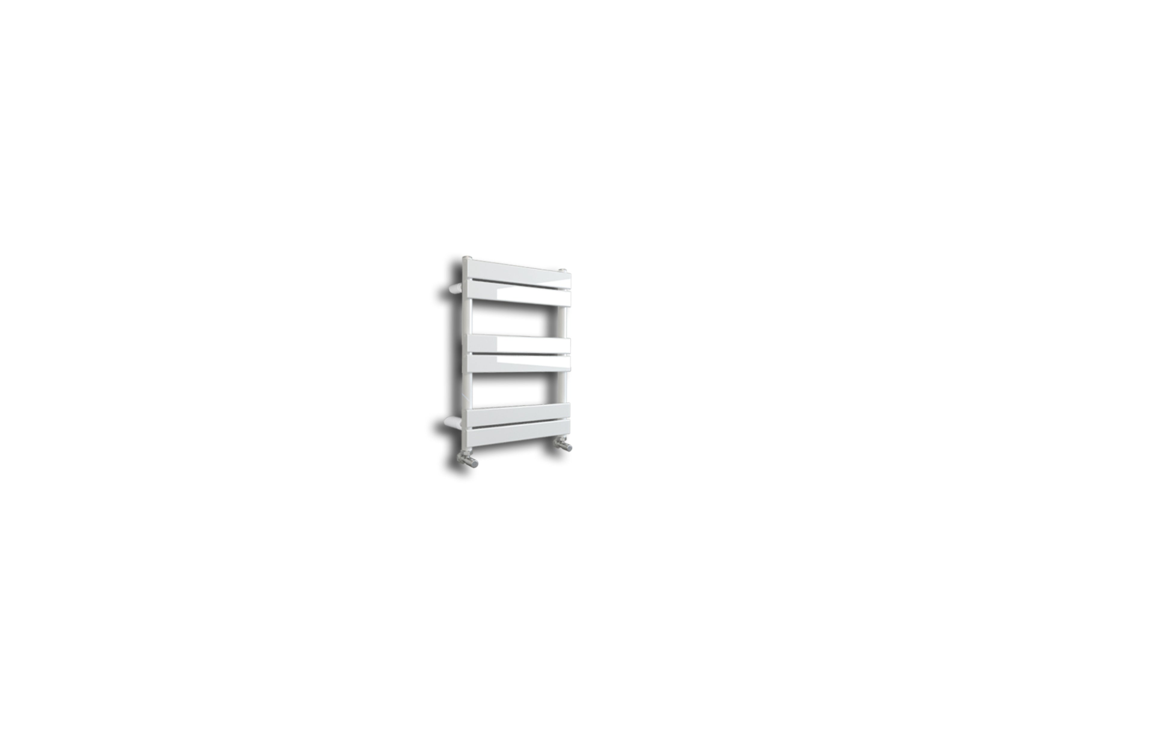 Queenstown Designer Towel Radiator Gloss White 650x400mm - Tailored Bathrooms