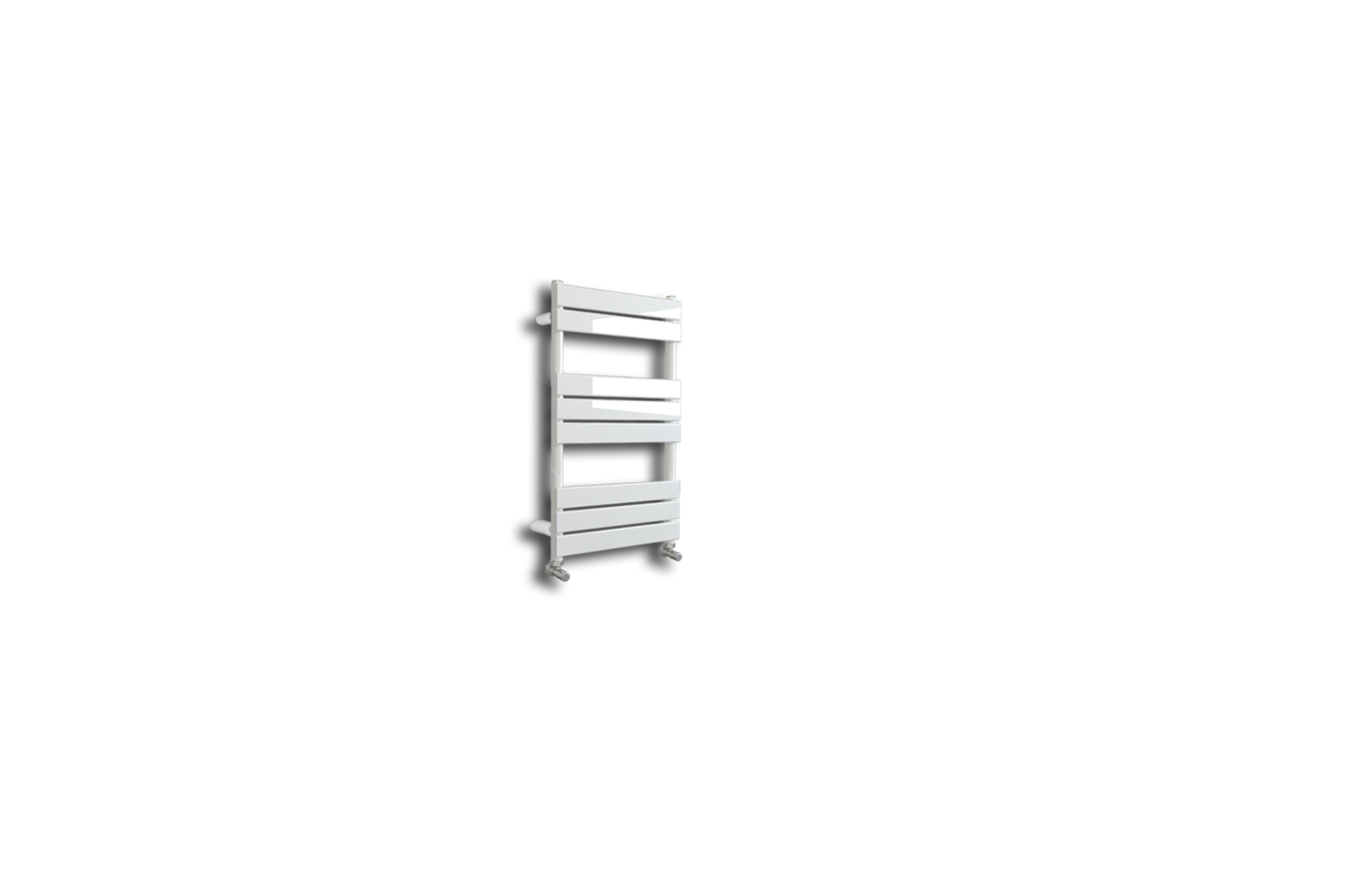 Queenstown Designer Towel Radiator Gloss White 800x450mm - Tailored Bathrooms