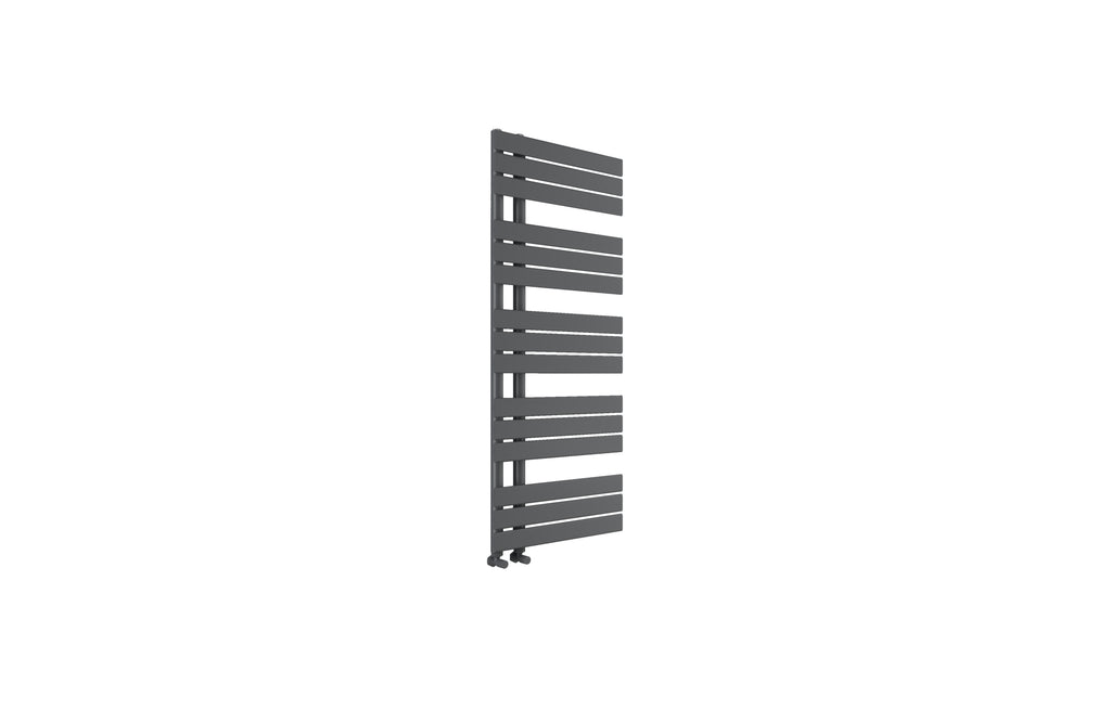 Wellington Designer Offset Towel Radiator Anthracite Grey 1292 x 500mm - Tailored Bathrooms