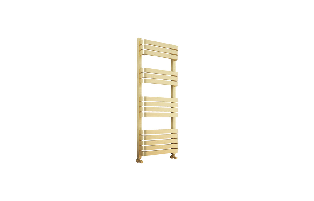 Auckland Towel Warmer Brushed Brass 1200x500mm - Tailored Bathrooms