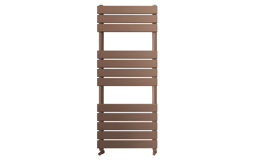 Queenstown Designer Towel Radiator Brushed Bronze 1200x450mm - Tailored Bathrooms