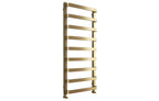 Hastings towel warmer brushed brass 1200x500mm front view
