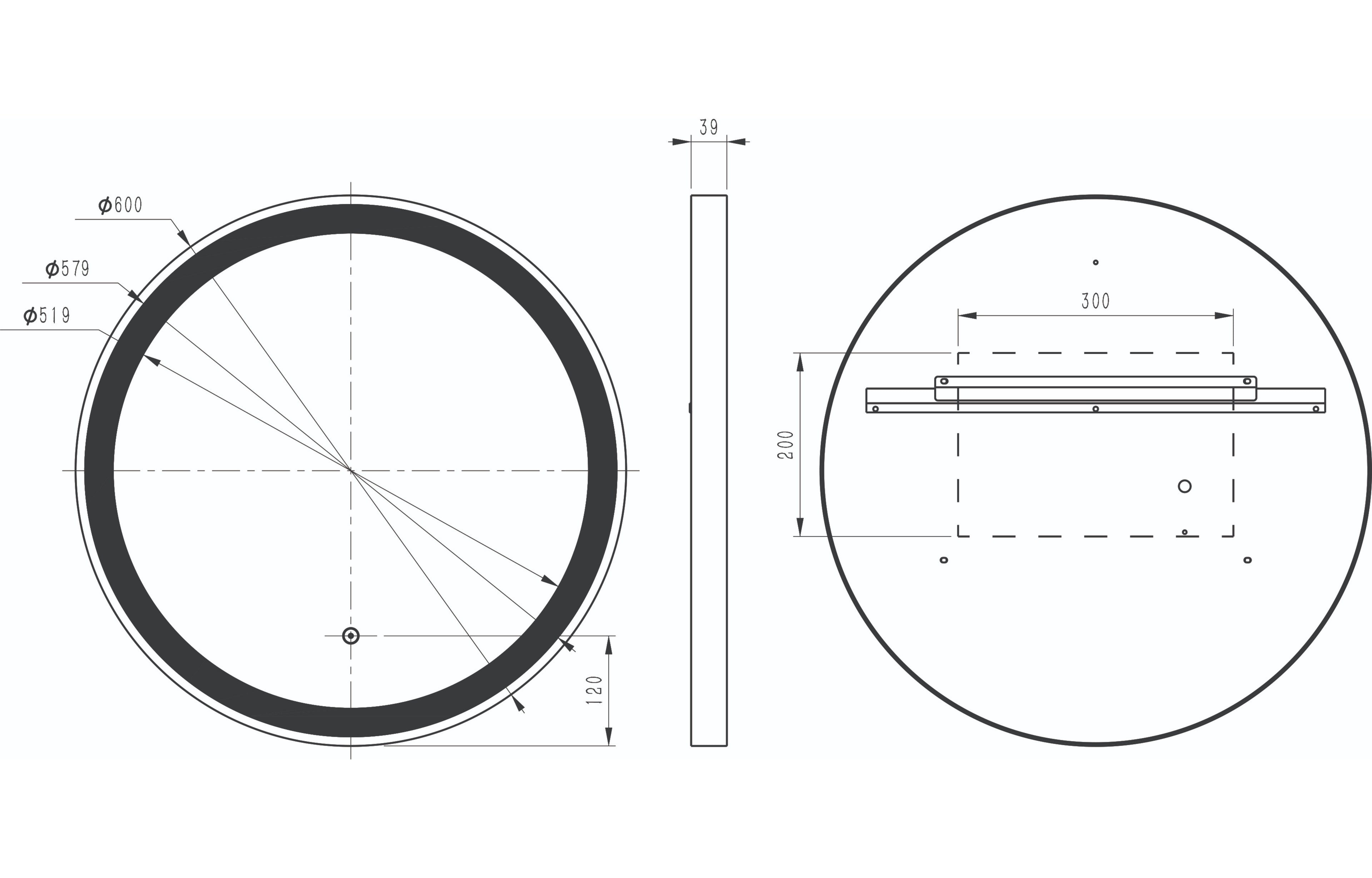 Rosie LED Round Touch Mirror - Tailored Bathrooms
