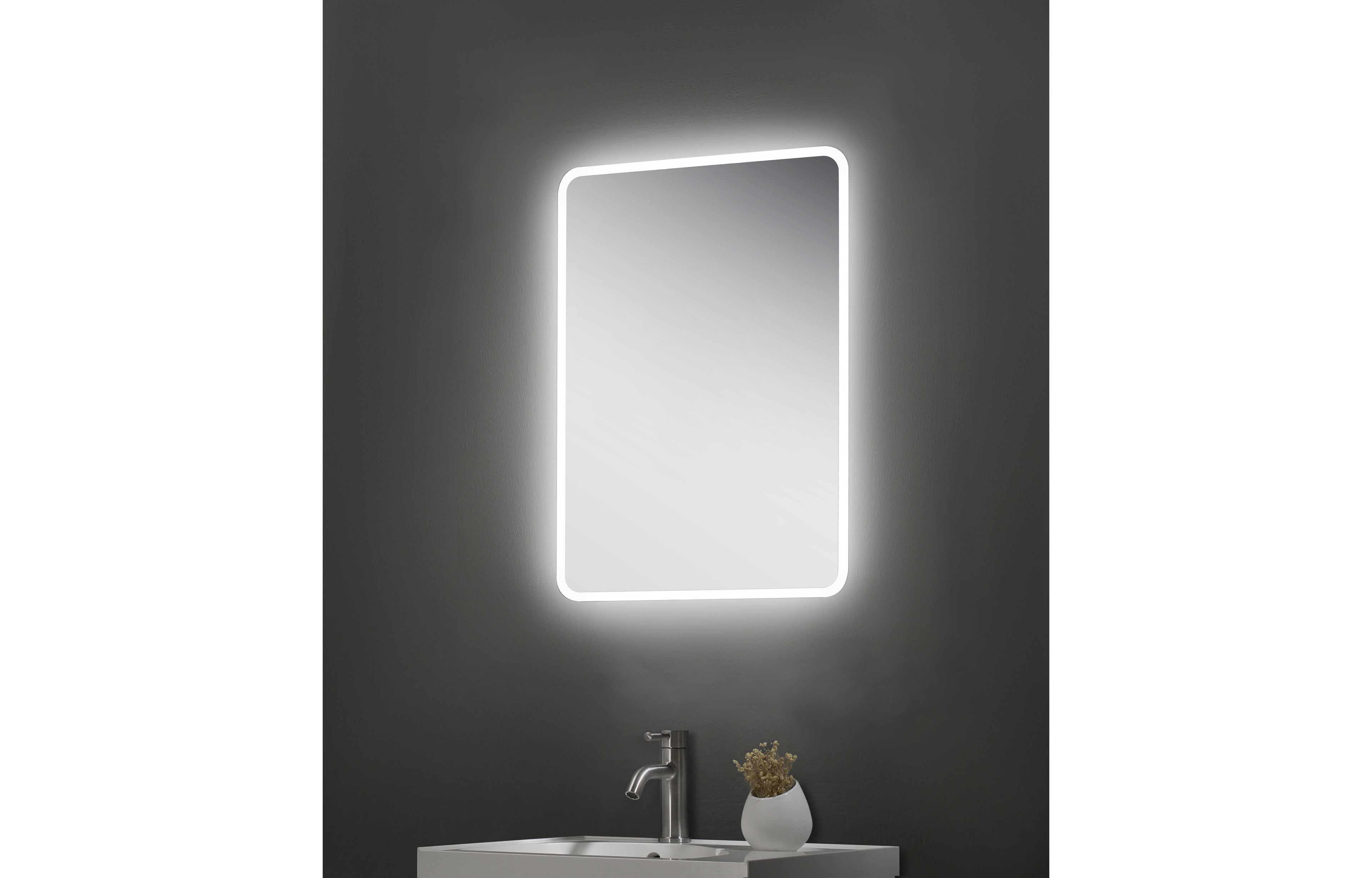 Angus Slimline LED Touch Mirror - Tailored Bathrooms