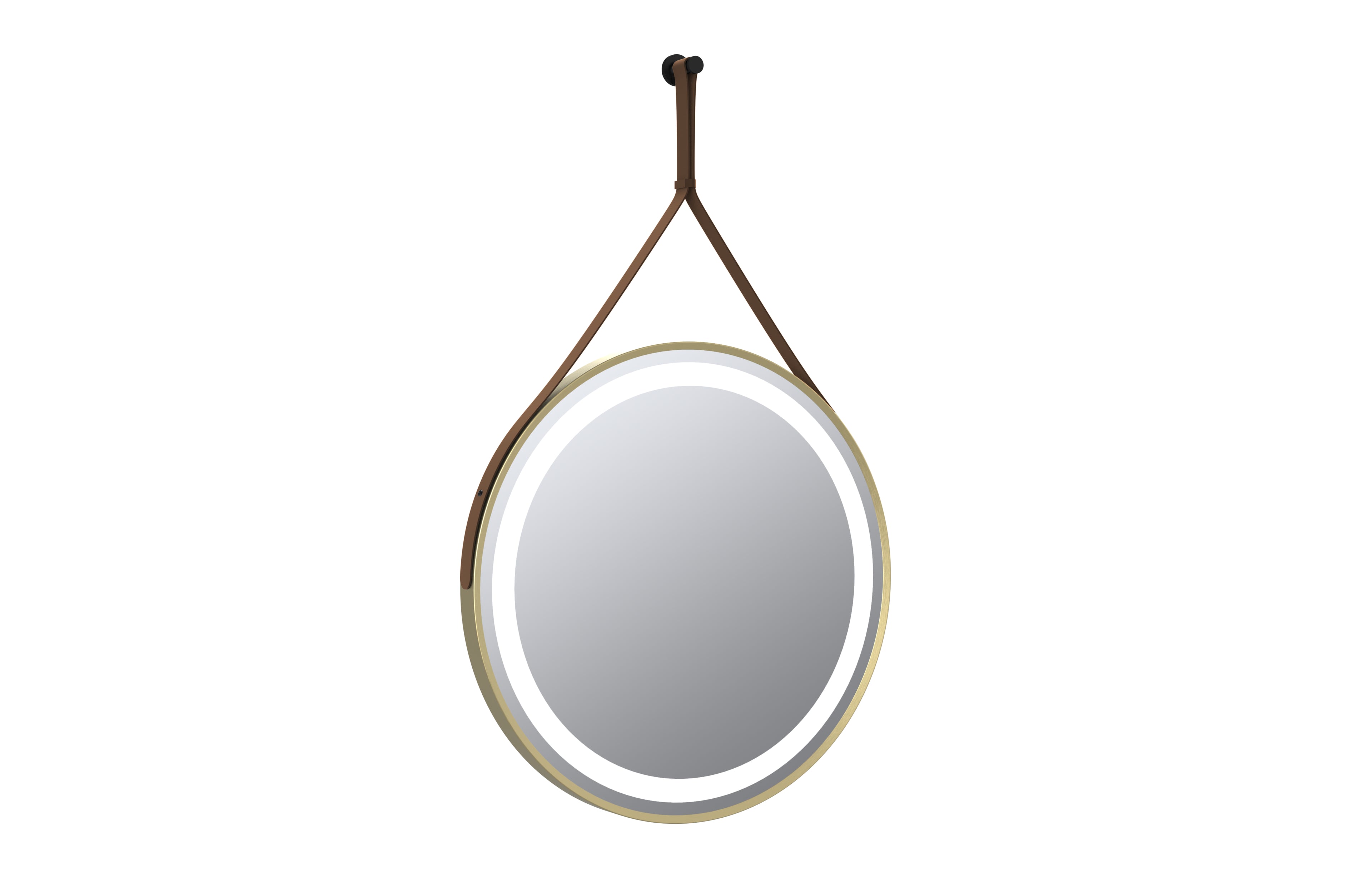Mocha Hanging Strap for Delilah Round LED Mirror - Tailored Bathrooms