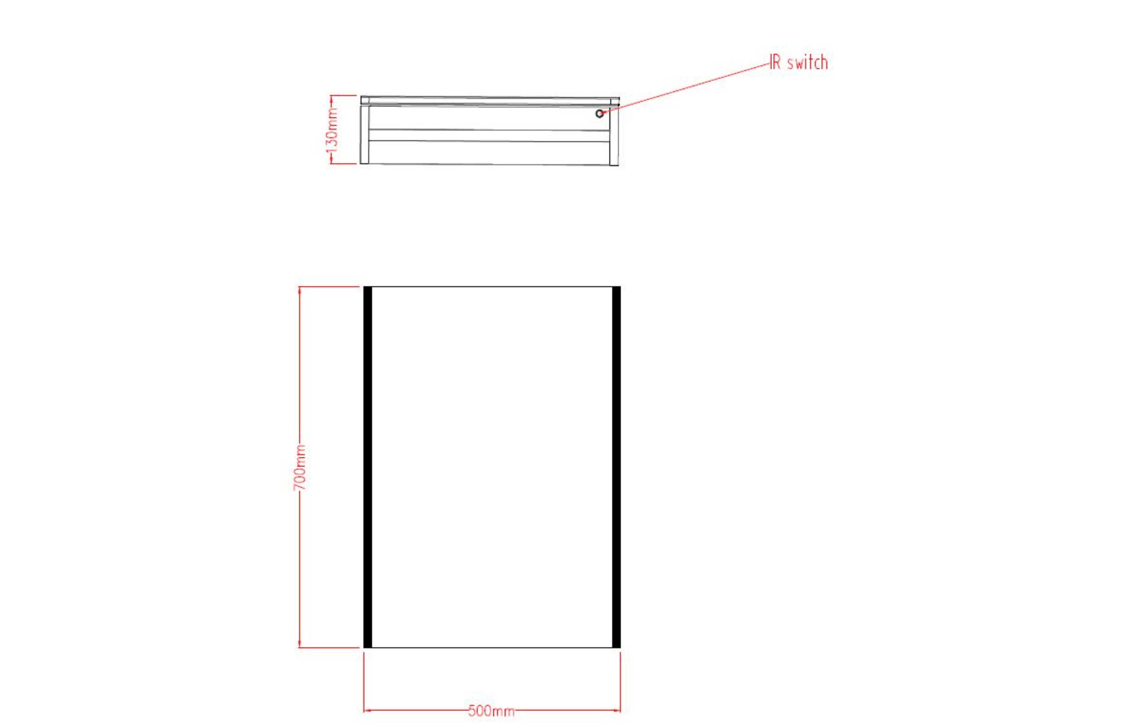 Eden Single Door Mirror Cabinet LED Side Strips - Tailored Bathrooms