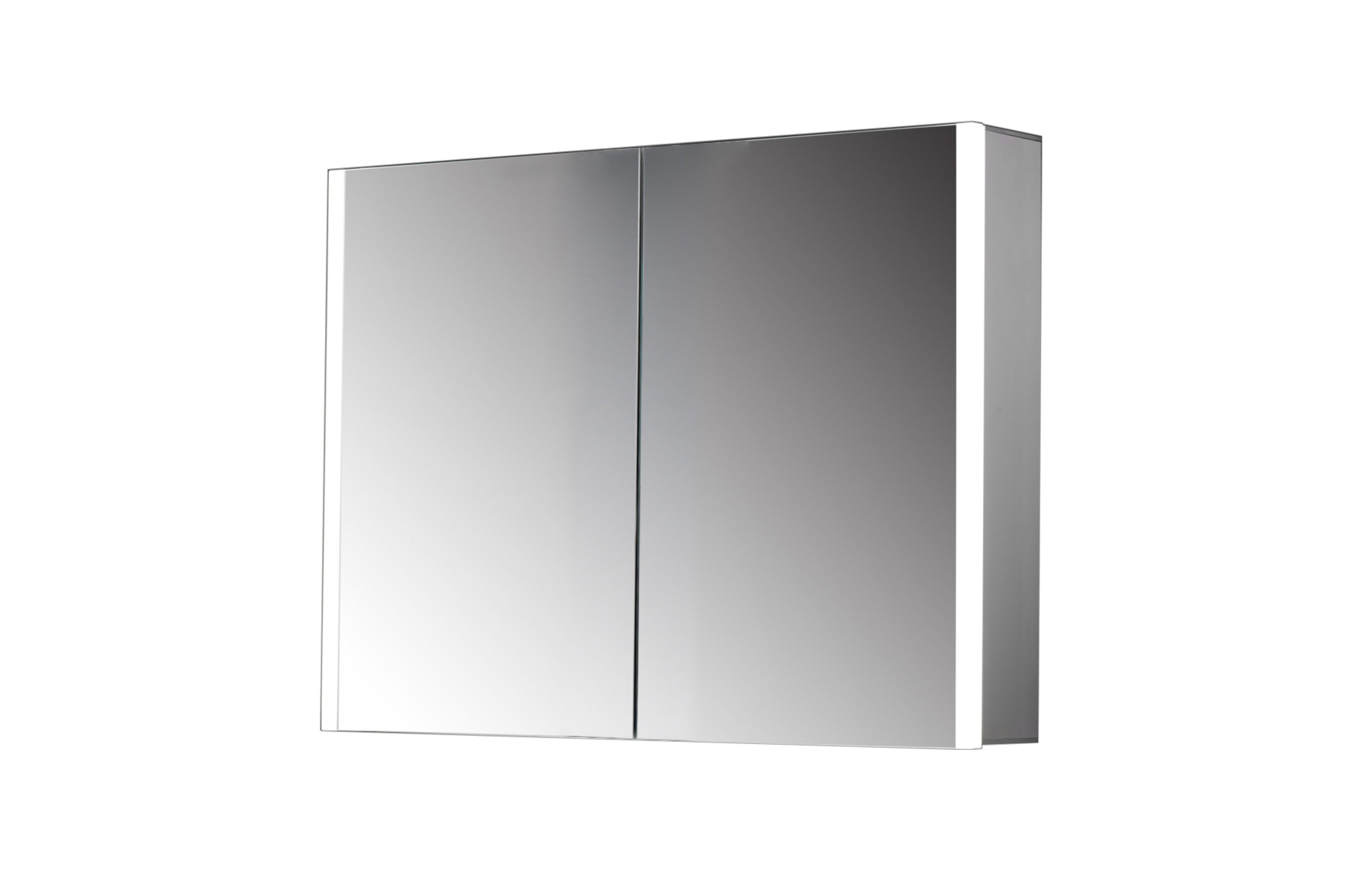 Beau Double Door Mirror Cabinet LED Side Strips - Tailored Bathrooms