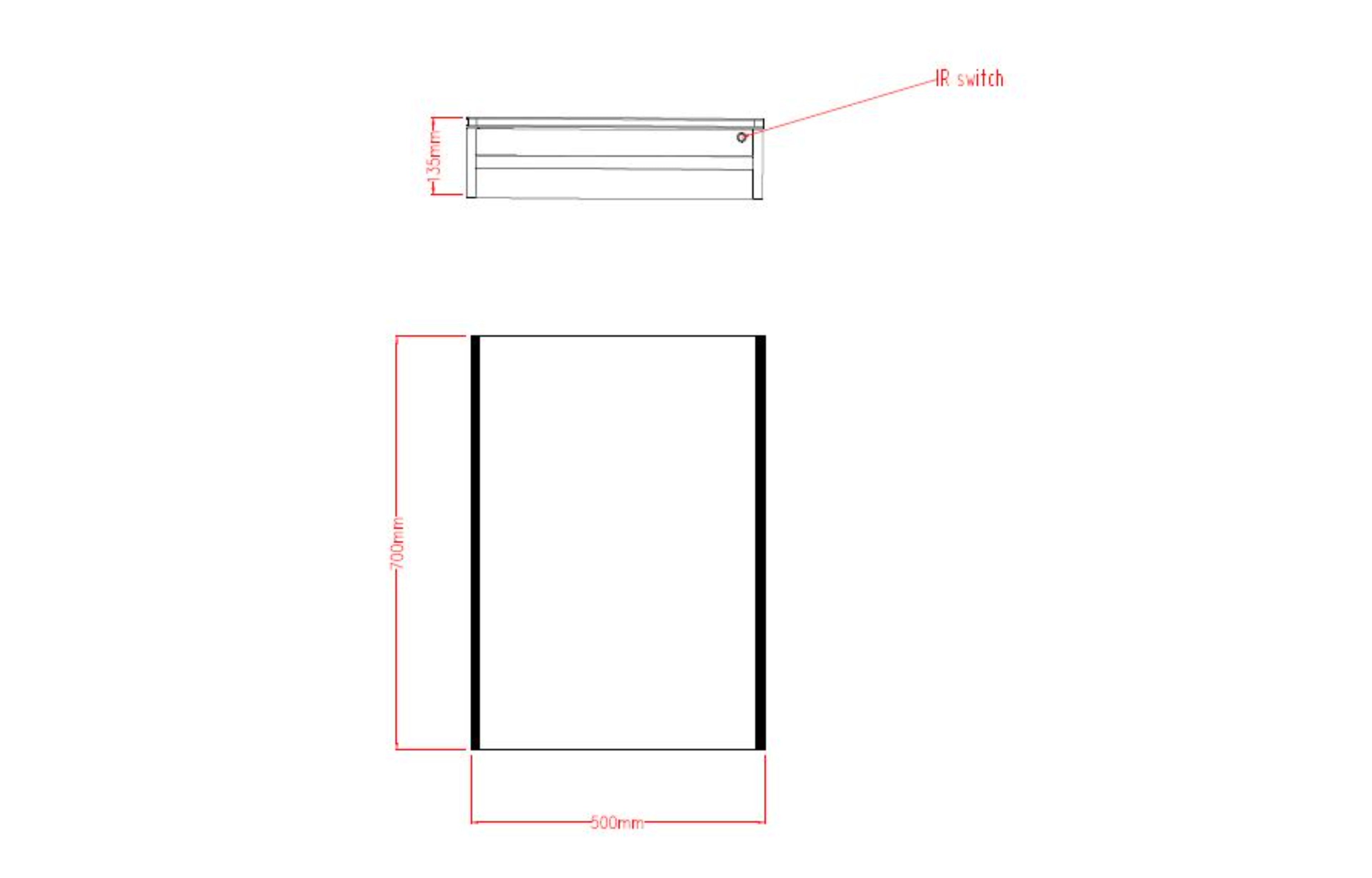 Ella Single Door Mirror Cabinet LED Surround - Tailored Bathrooms