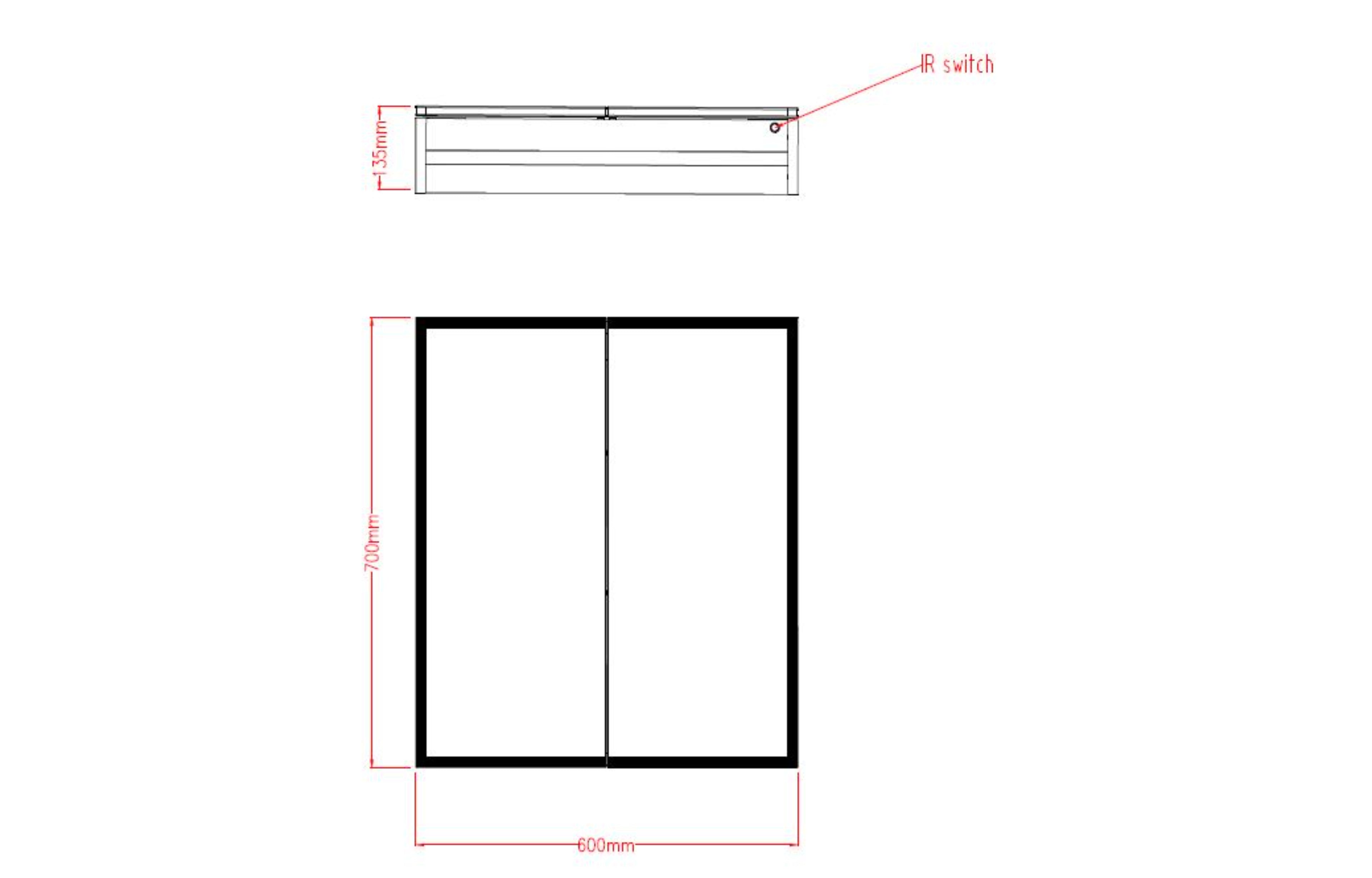 Bethany Double Door Mirror Cabinet LED Surround - Tailored Bathrooms