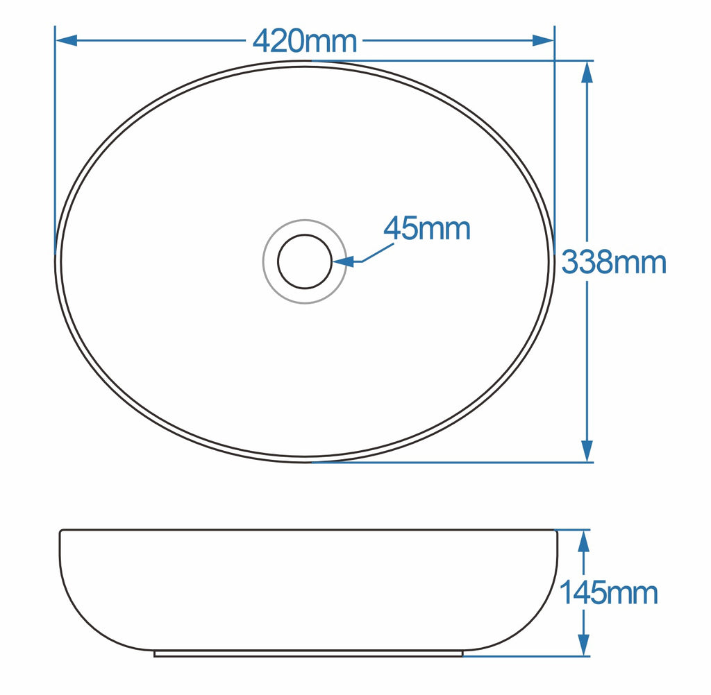 Pisa Counter Top Ceramic Basin - Tailored Bathrooms