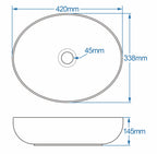 Pisa Counter Top Ceramic Basin - Tailored Bathrooms
