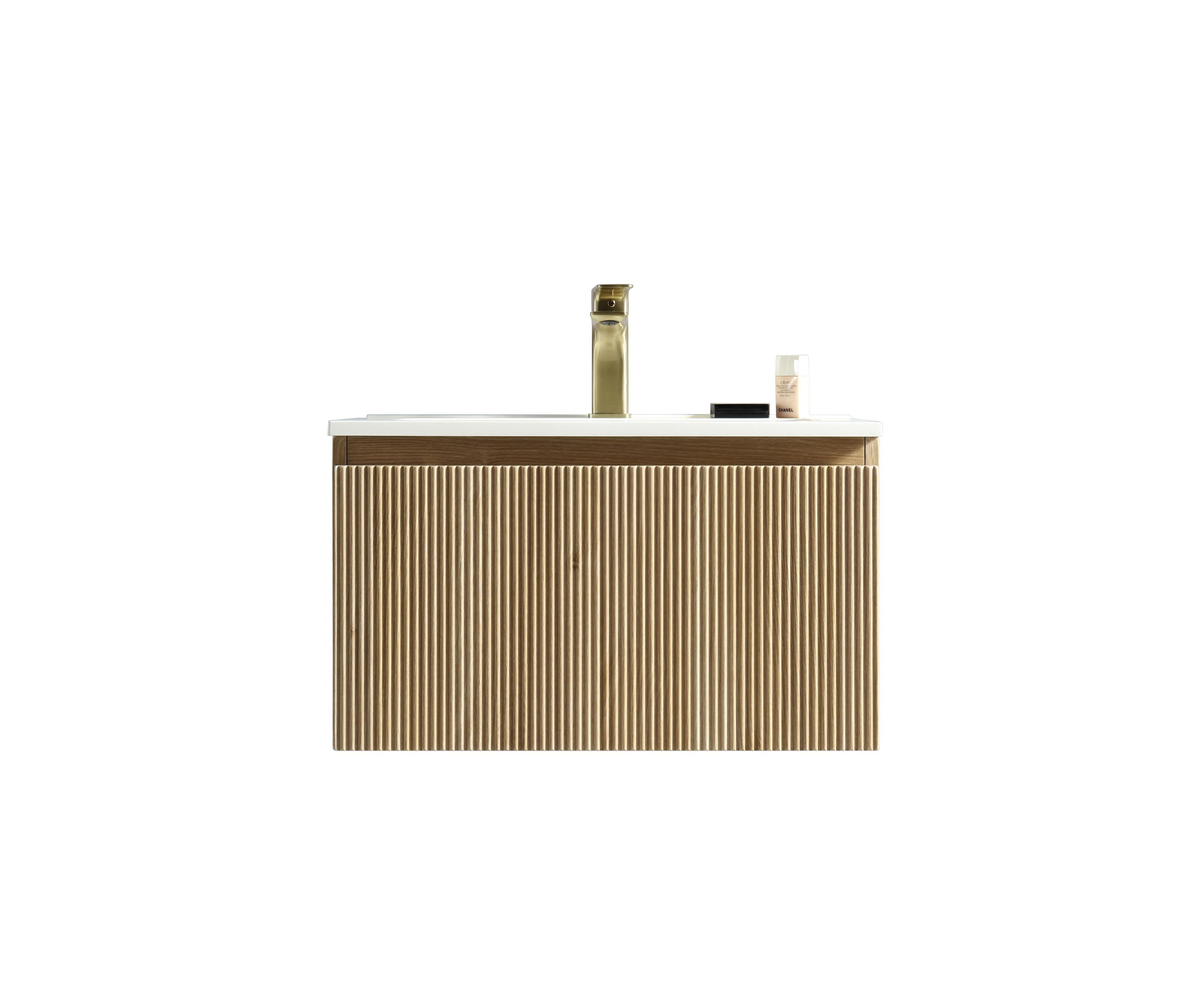 Flauto Fluted Wall Hung Vanity & Matte Basin - Tailored Bathrooms
