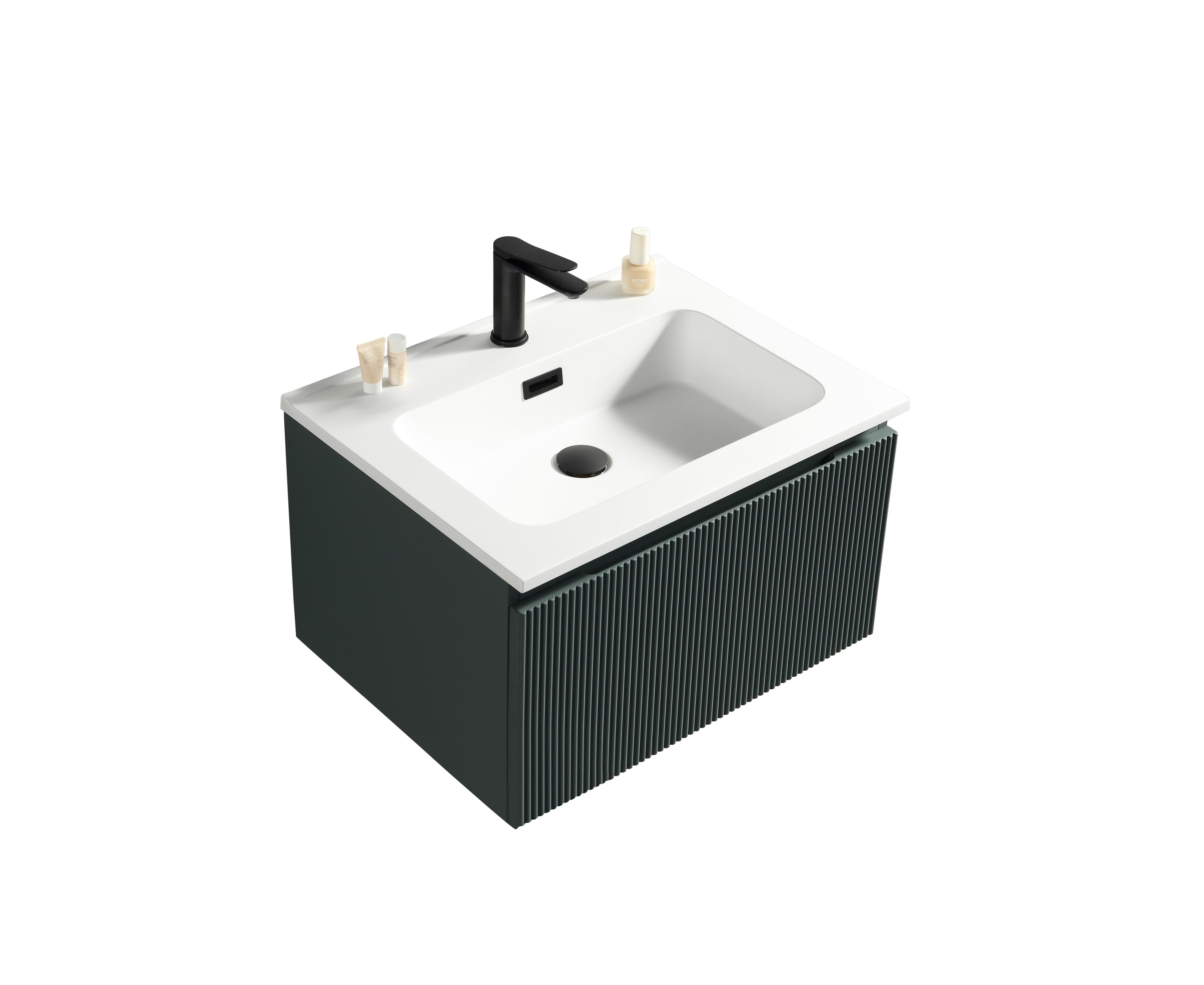 Flauto Fluted Wall Hung Vanity & Matte Basin - Tailored Bathrooms
