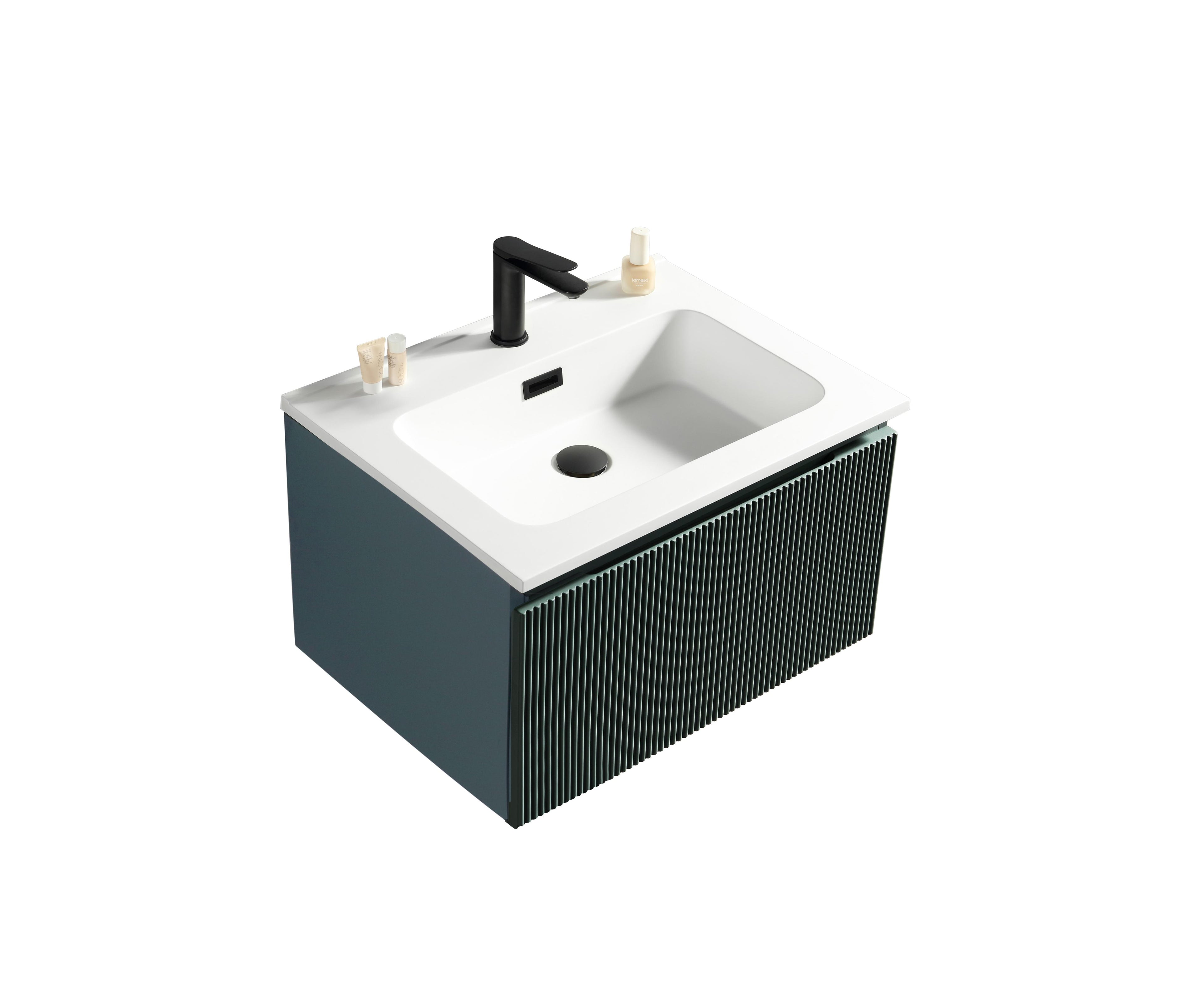 Flauto Fluted Wall Hung Vanity & Matte Basin - Tailored Bathrooms