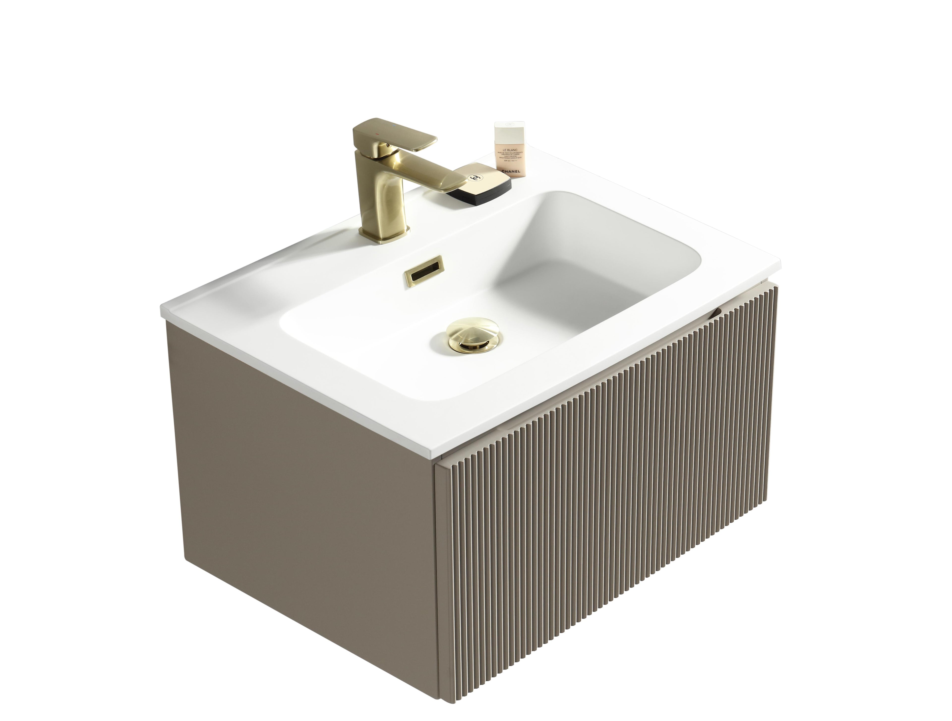 Flauto Fluted Wall Hung Vanity & Matte Basin - Tailored Bathrooms