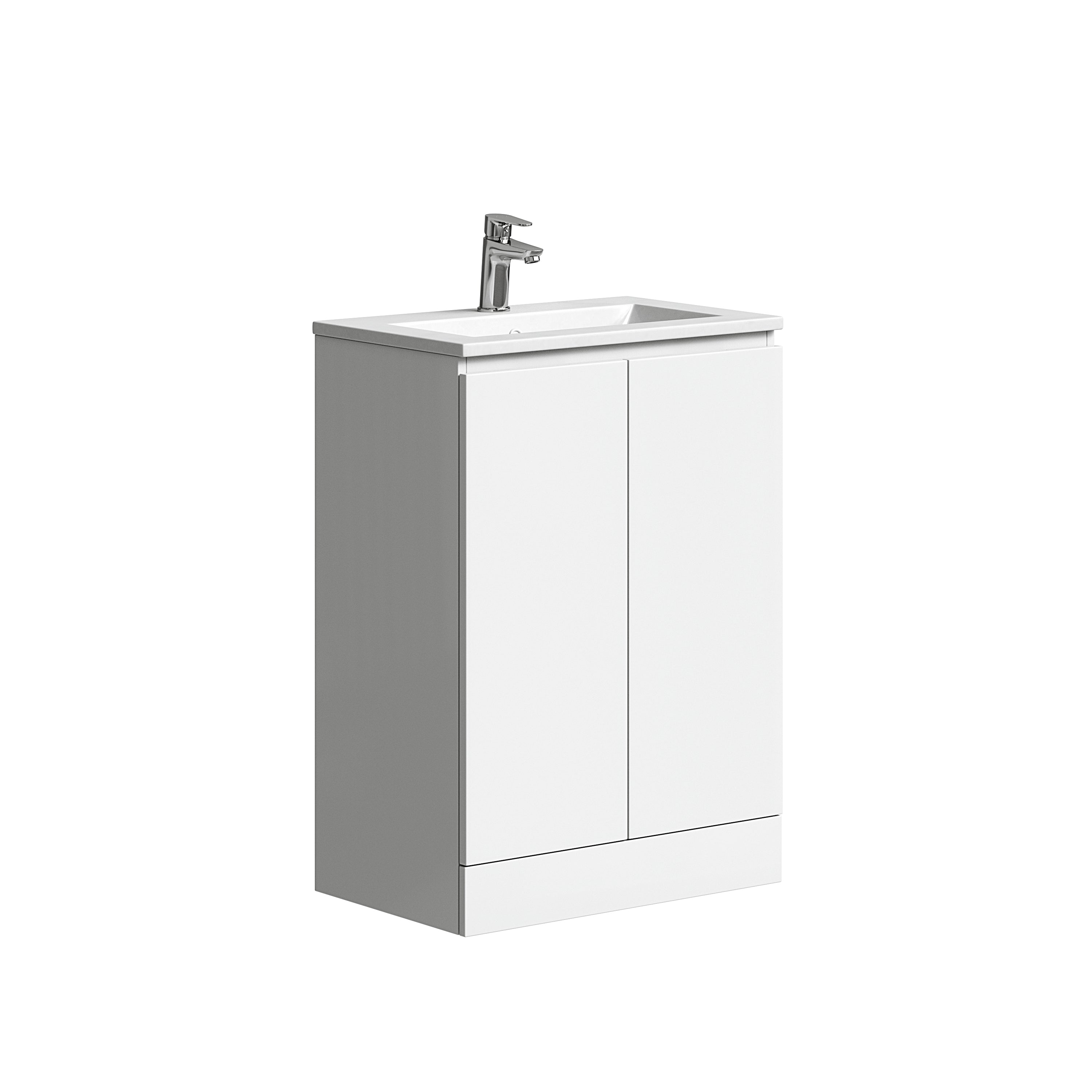 Ravenna 600mm Double Door Floor Standing Vanity & Ceramic Basin - Tailored Bathrooms