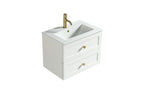 Bakewell 600mm Wall Hung Vanity Silk White - Tailored Bathrooms