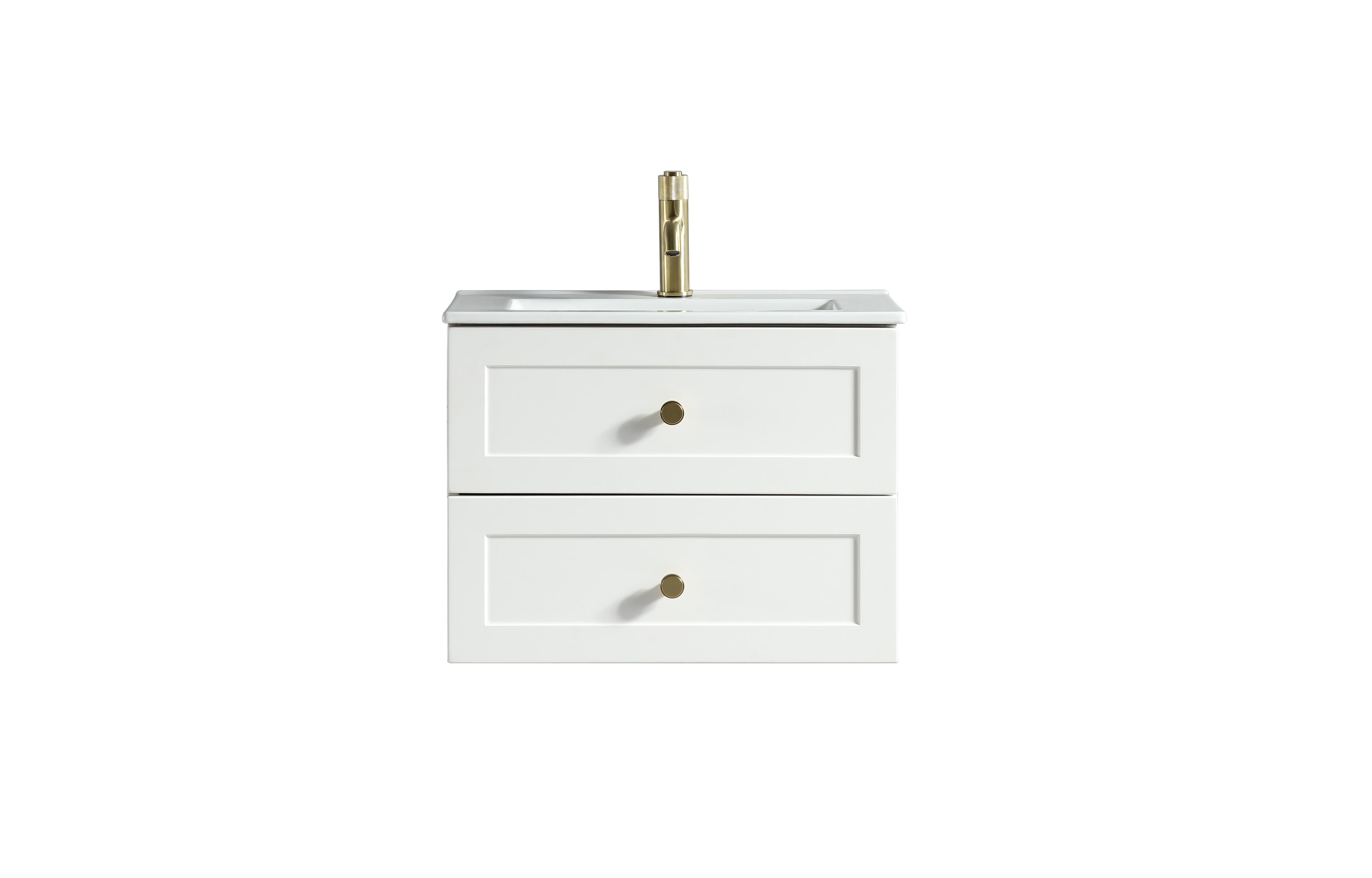 Bakewell 600mm Wall Hung Vanity Silk White - Tailored Bathrooms