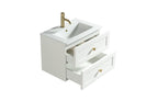 Bakewell 600mm Wall Hung Vanity Silk White - Tailored Bathrooms