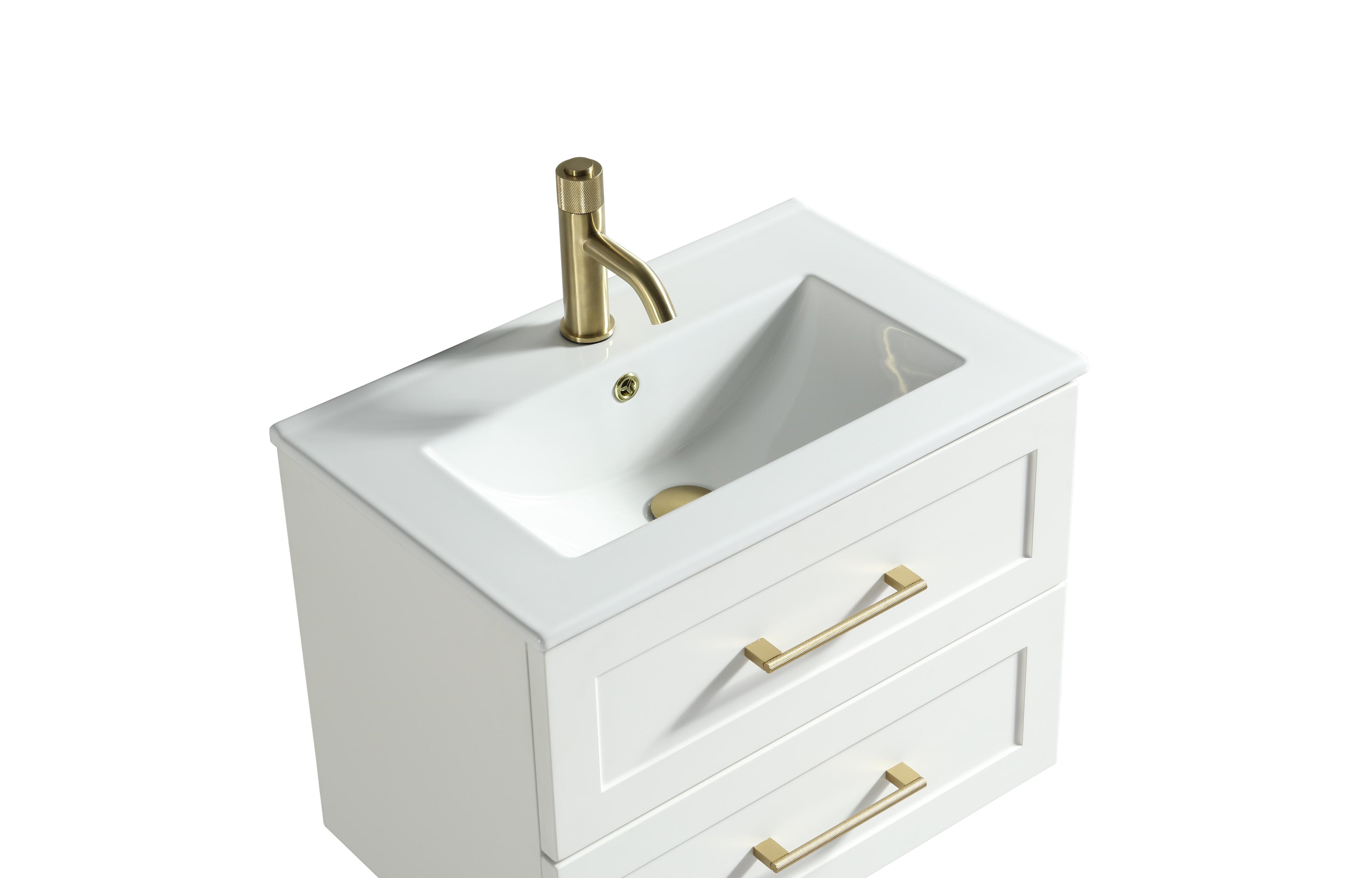 Bakewell 600mm Wall Hung Vanity Silk White - Tailored Bathrooms