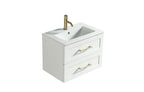 Bakewell 600mm Wall Hung Vanity Silk White - Tailored Bathrooms