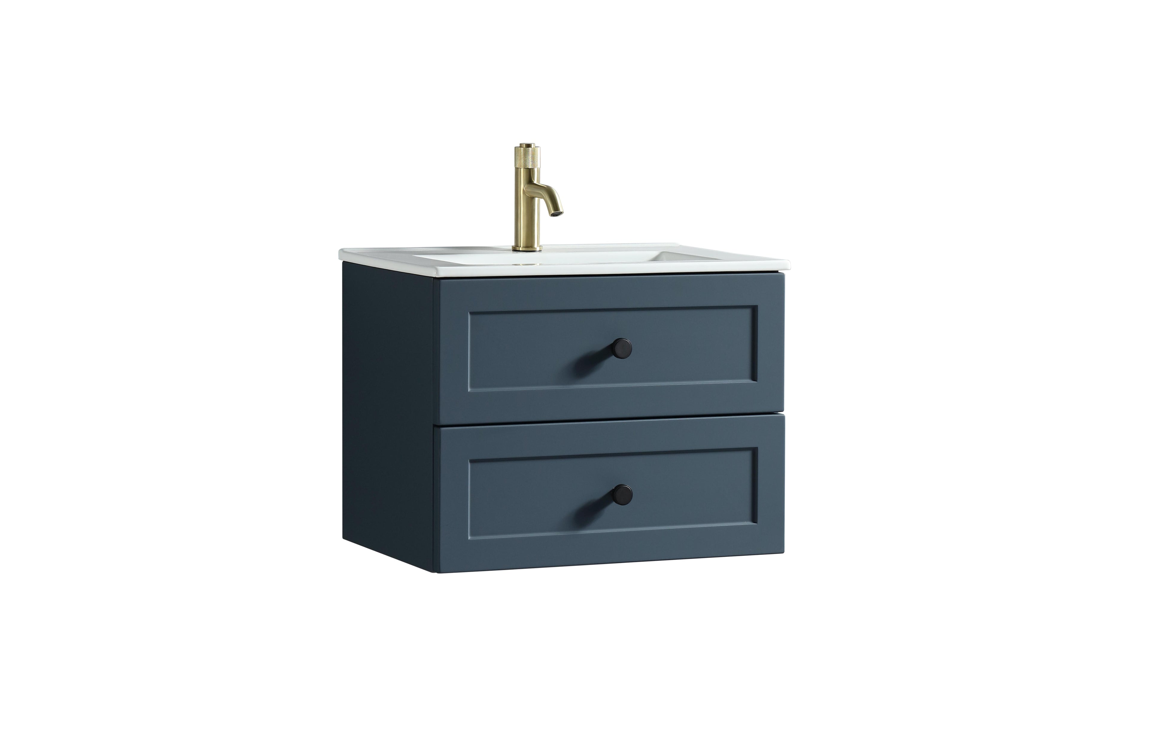 Bakewell 600mm Wall Hung Vanity Midnight Shadow - Tailored Bathrooms