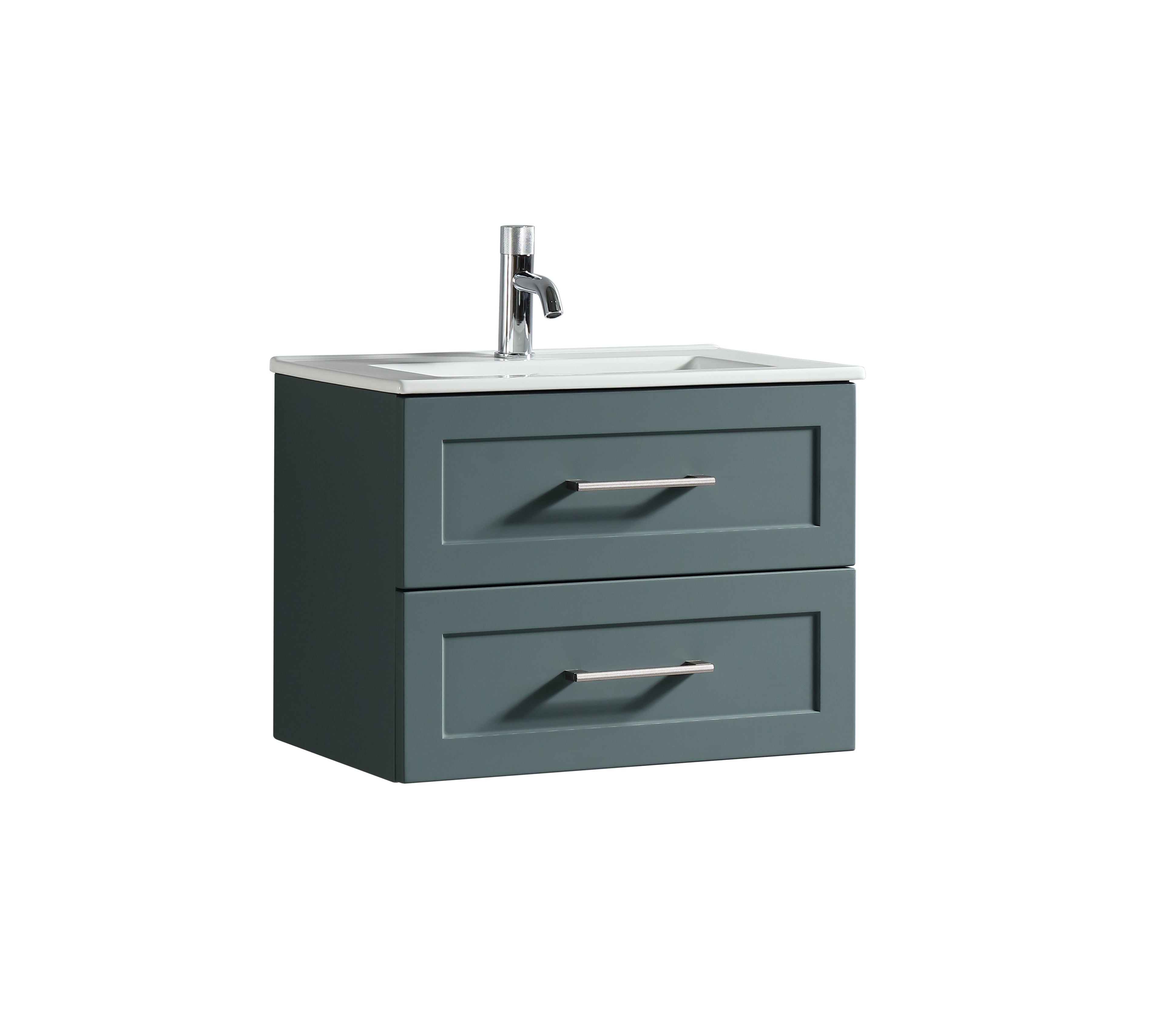 Bakewell 600mm Wall Hung Vanity Smoked Sage - Tailored Bathrooms