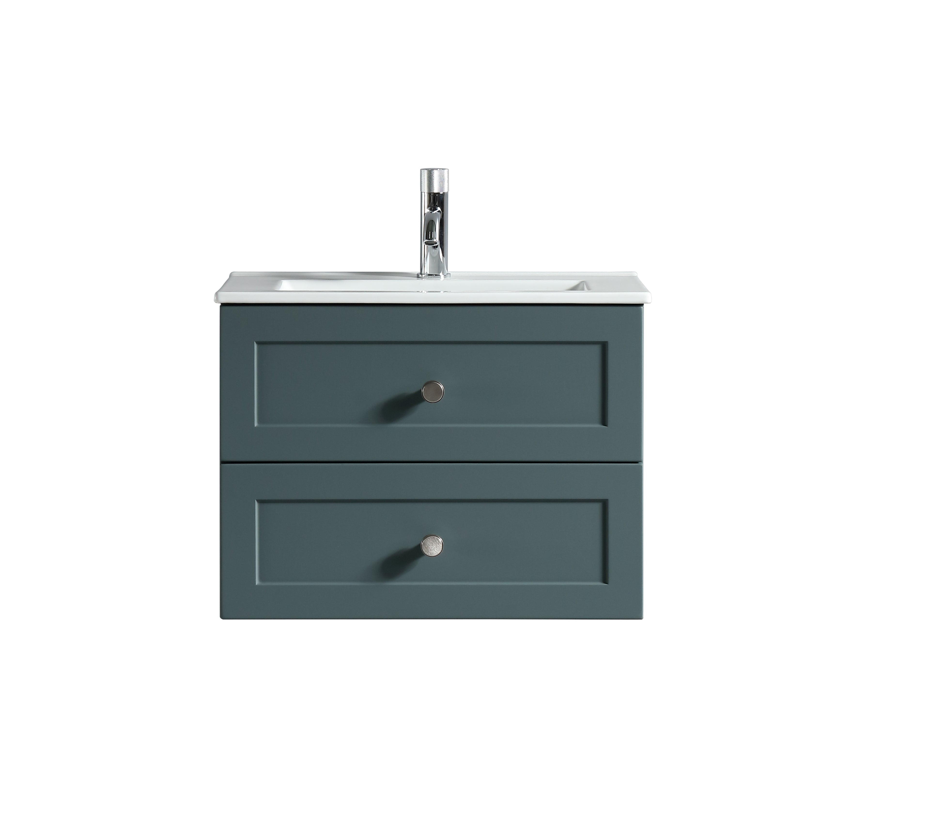 Bakewell 600mm Wall Hung Vanity Smoked Sage - Tailored Bathrooms