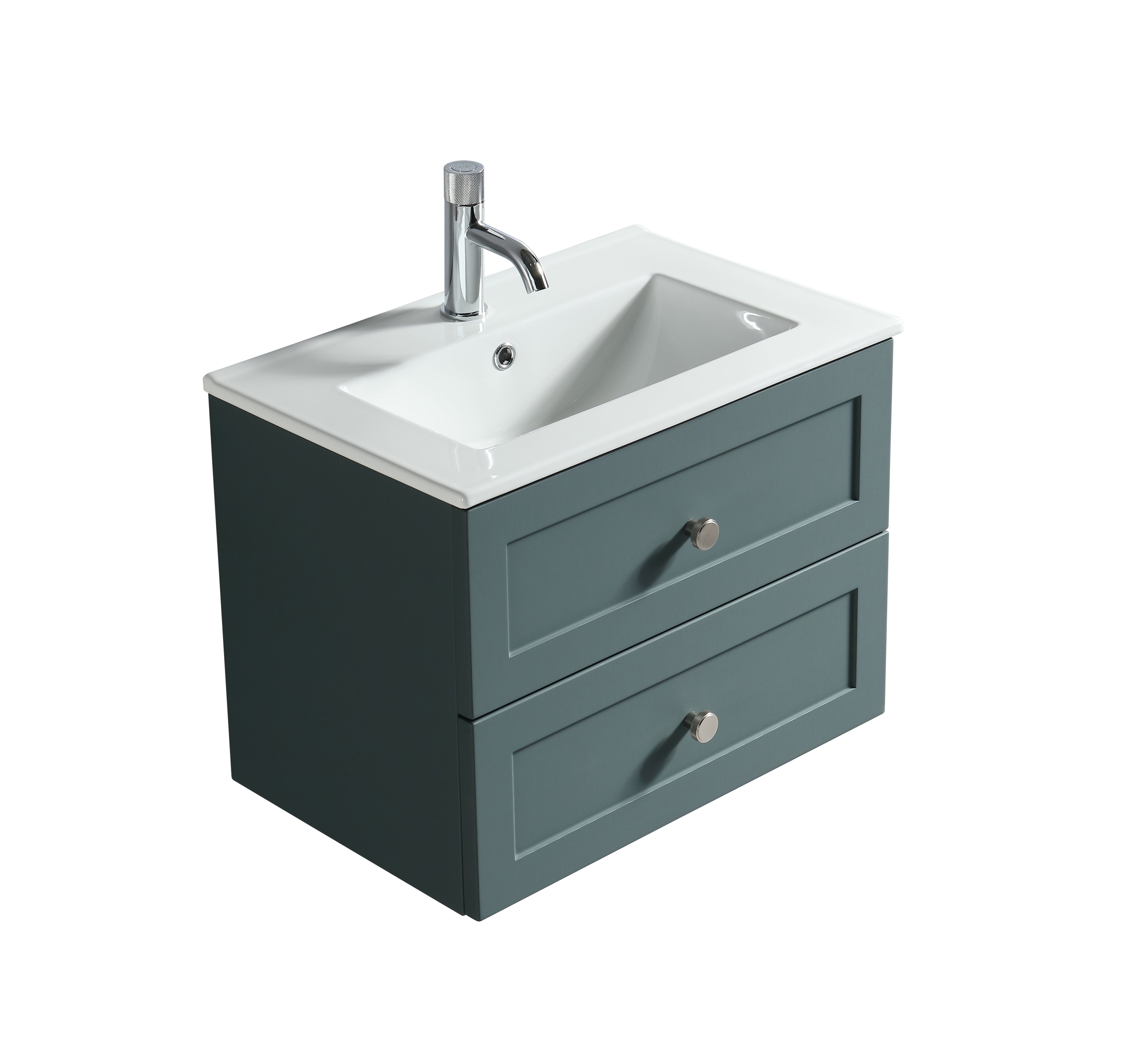 Bakewell 600mm Wall Hung Vanity Smoked Sage - Tailored Bathrooms