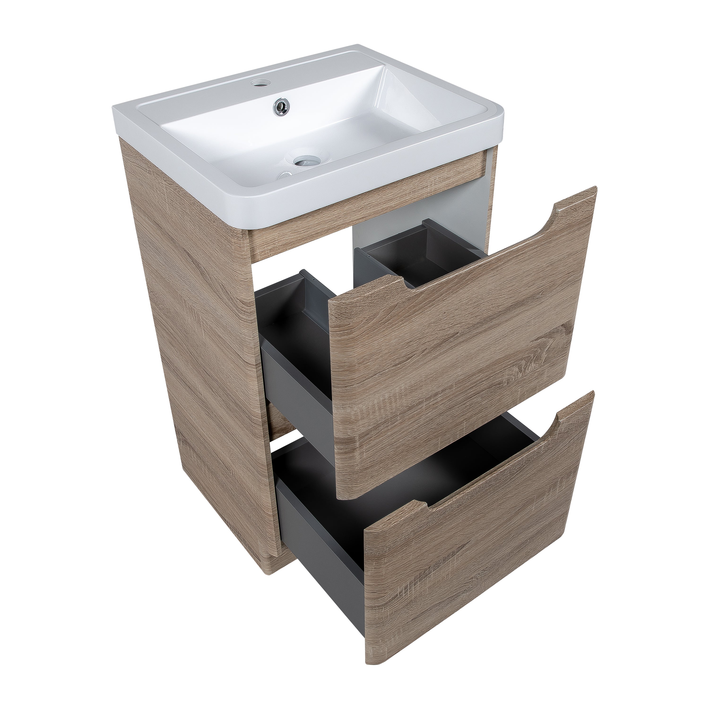 Monza Vanity & Basin Floor Standing - Tailored Bathrooms