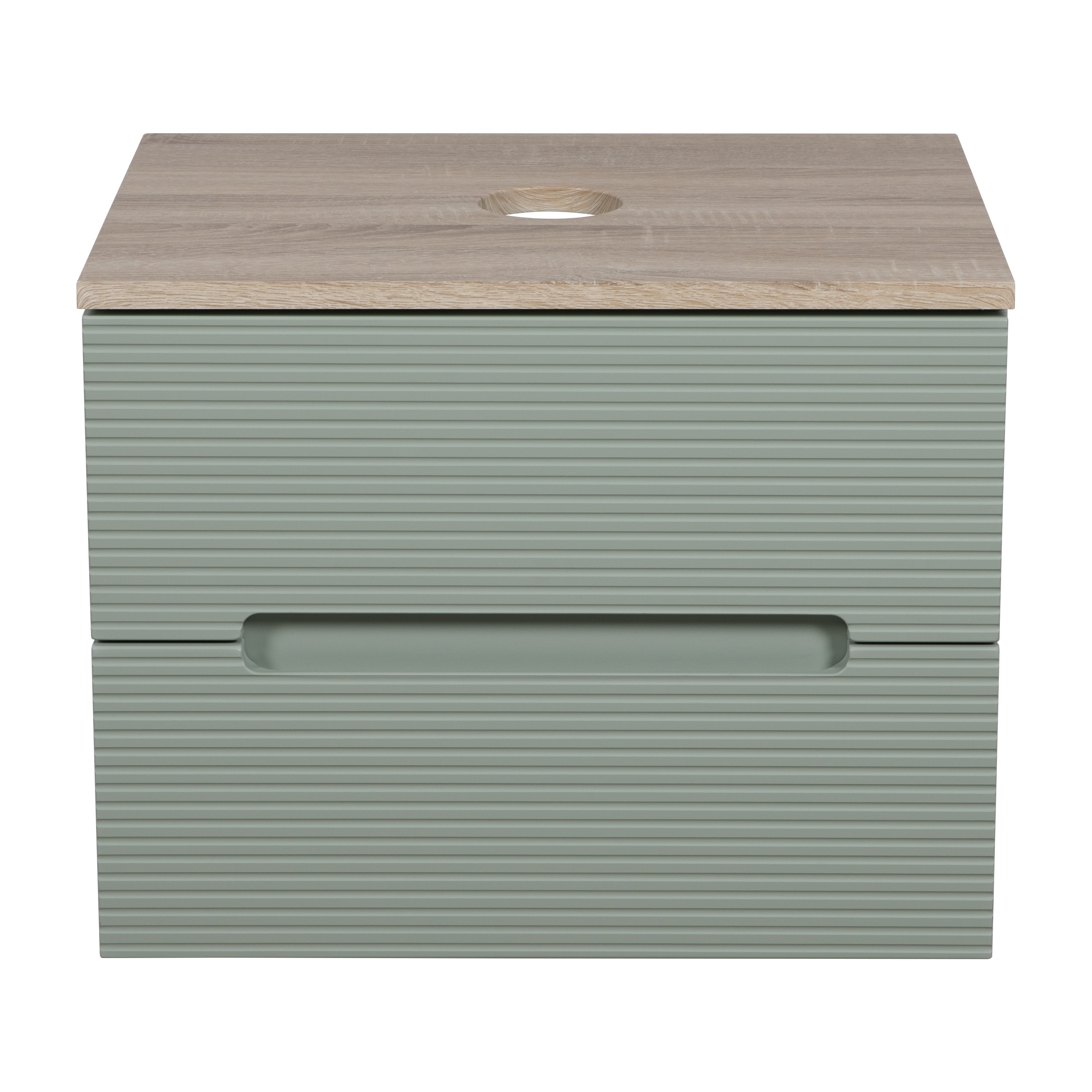 Monza Plus 600mm Fluted Wall Hung Vanity & Counter Top - Tailored Bathrooms