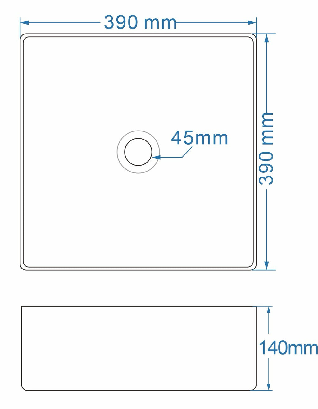 Blanc Countertop Basin - Gloss White - Tailored Bathrooms