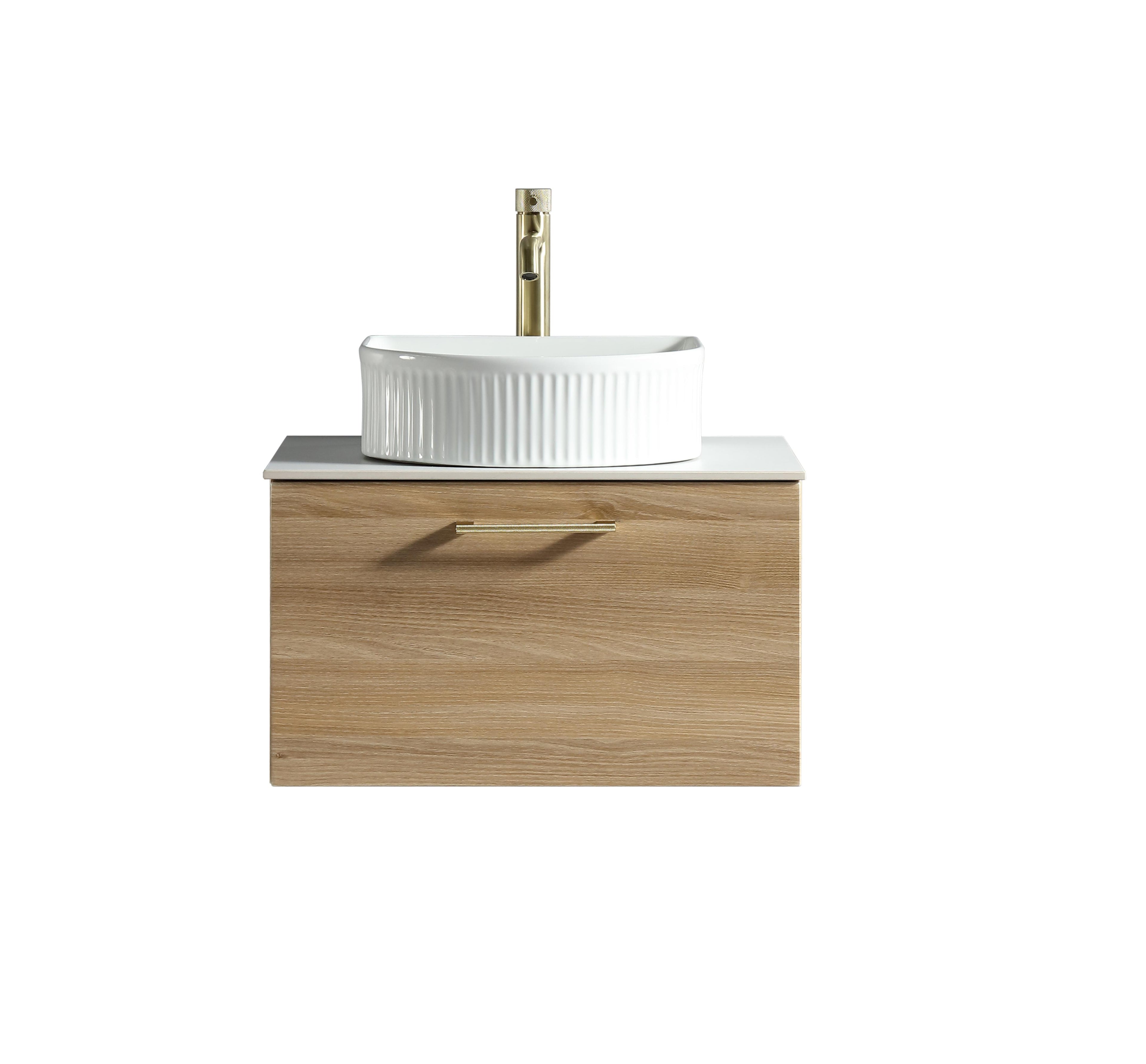 Piatta 600mm Wall Hung Vanity w. Sintered Stone Counter Top - Tailored Bathrooms