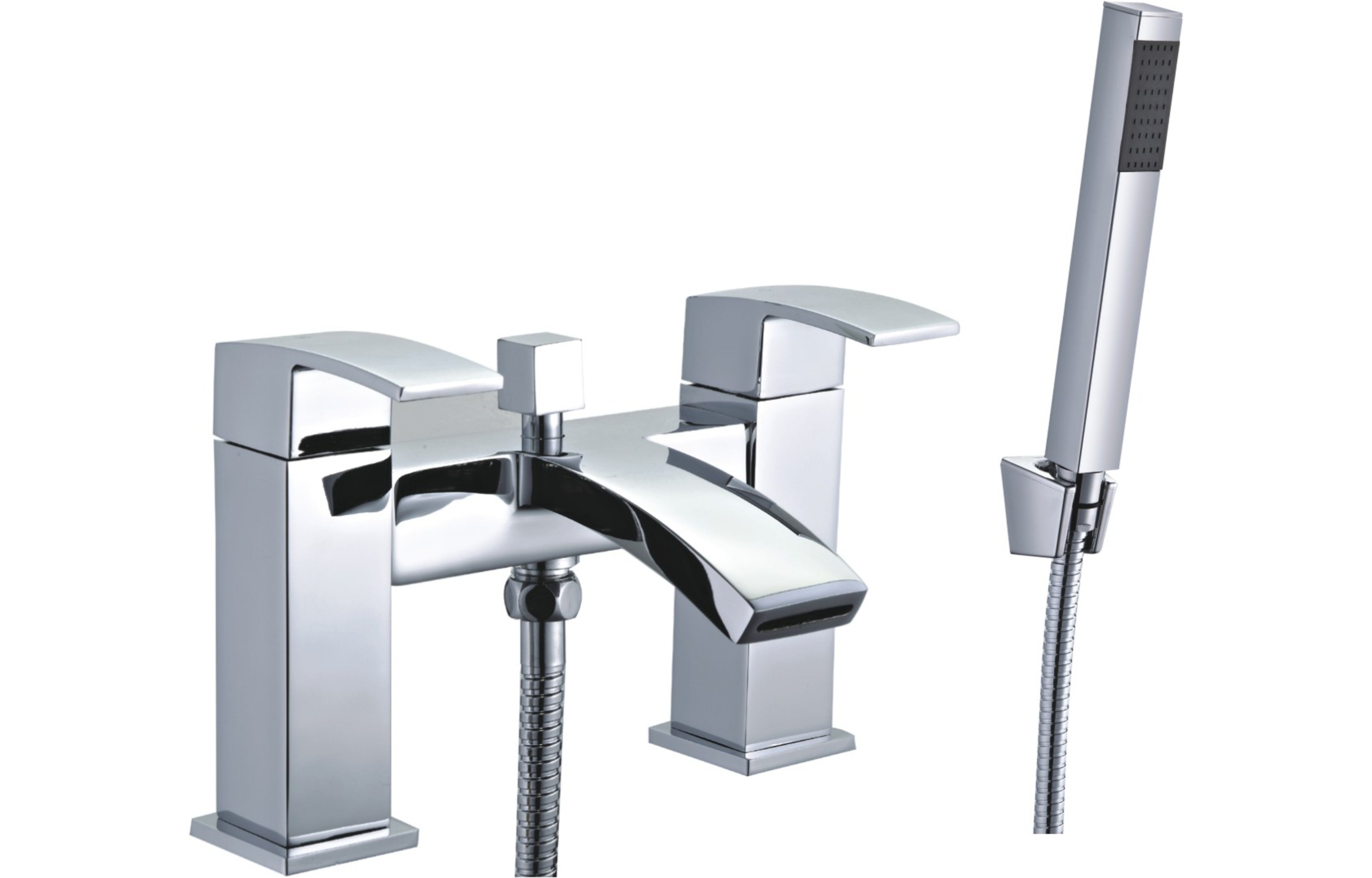 Brecon Modern Curve Bath Shower Mixer - Tailored Bathrooms