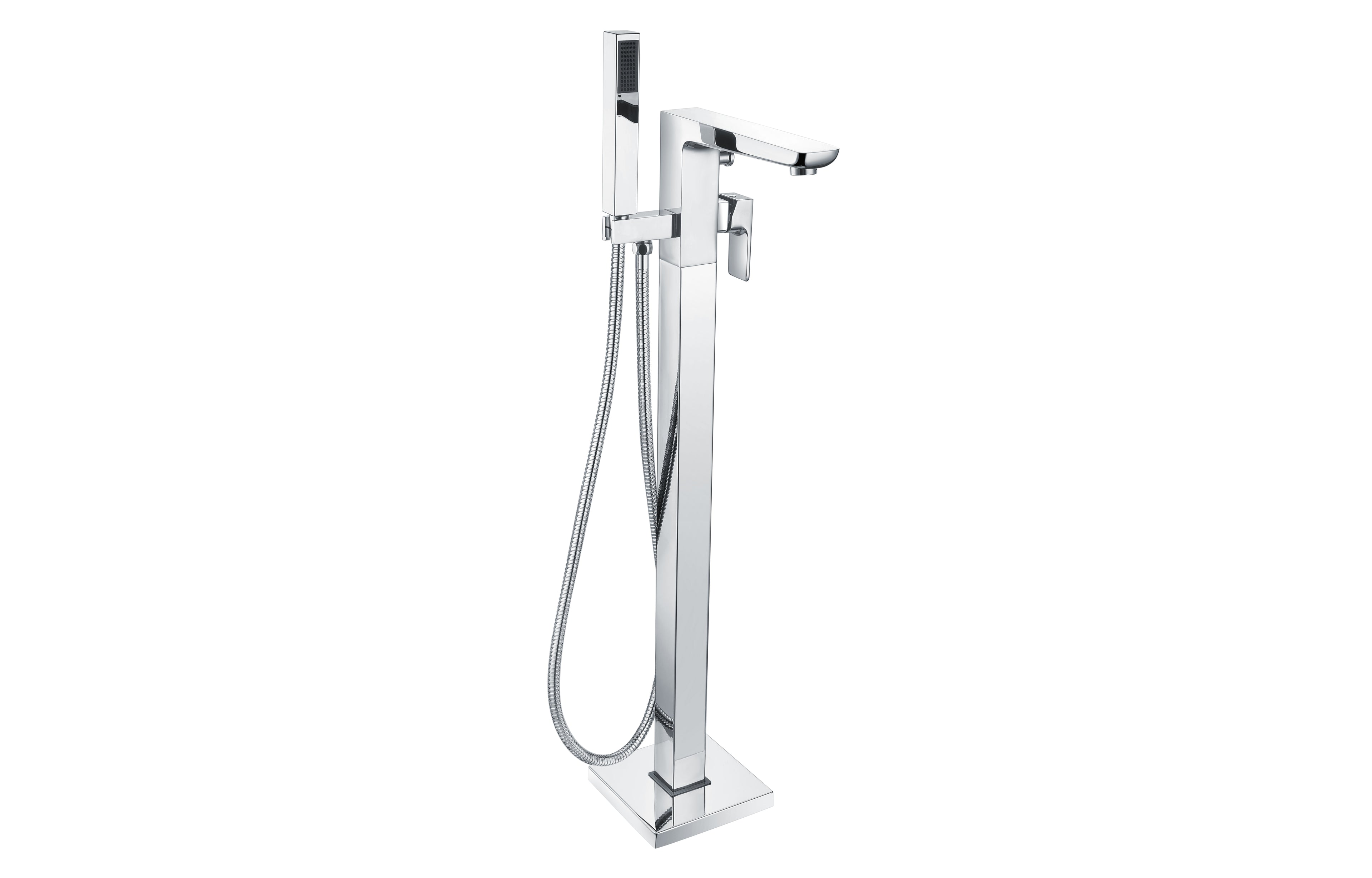 Swansea Chrome Floor Standing Bath Filler - Tailored Bathrooms